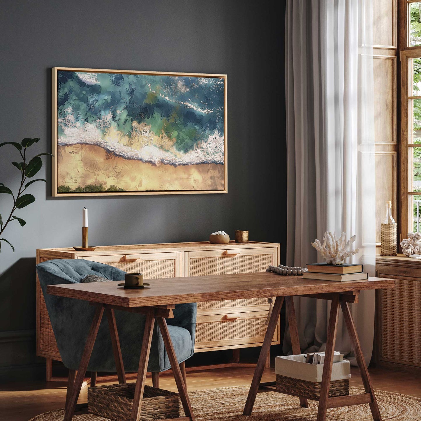 Waves and Sand Canvas Print