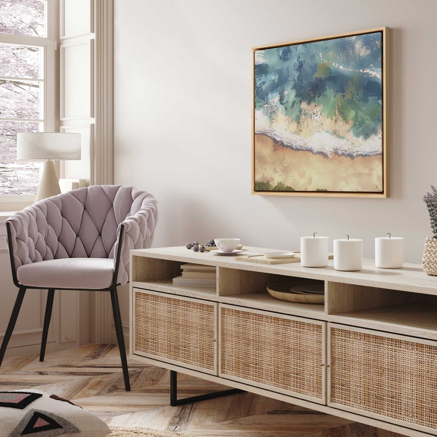 Waves and Sand Canvas Print