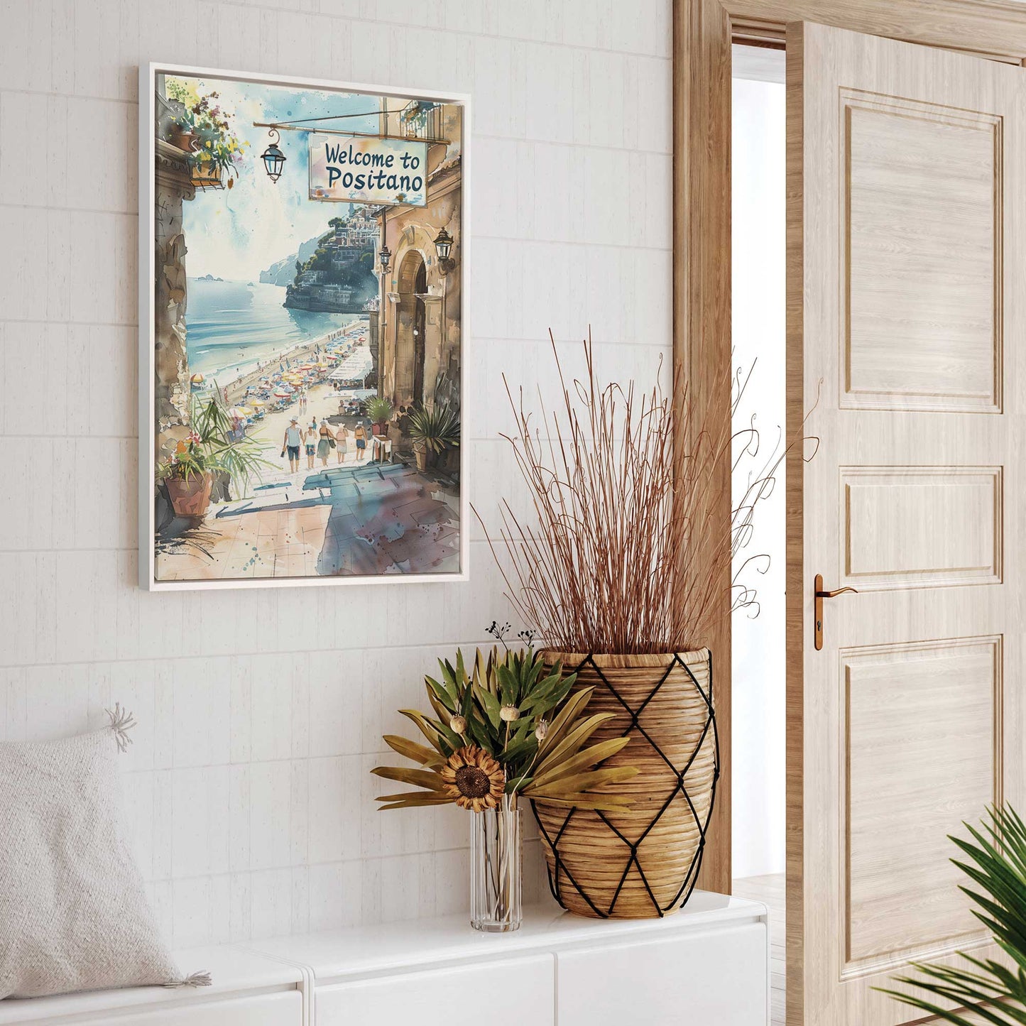 Welcome to Positano Canvas Print