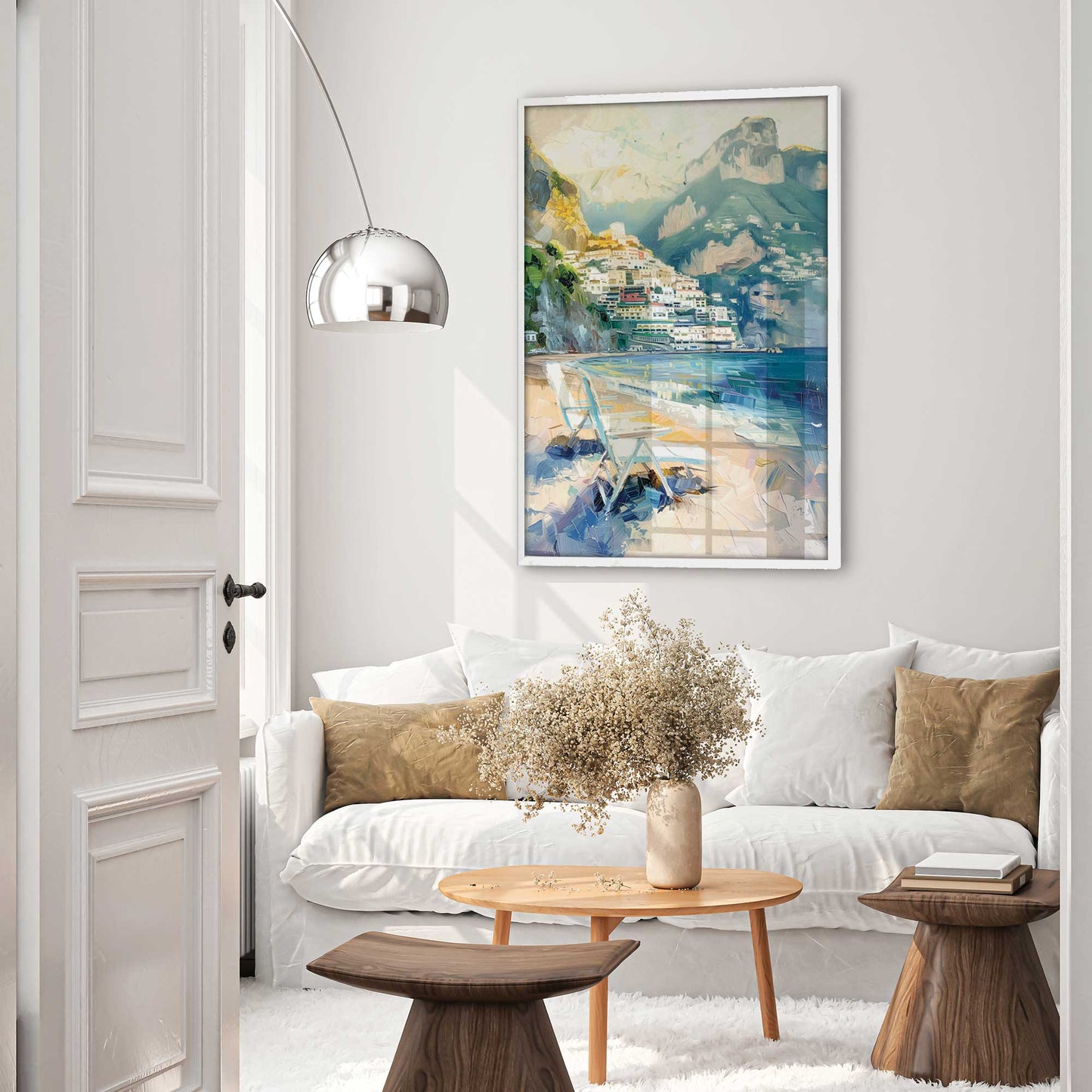Quiet Beach in Positano Art Print
