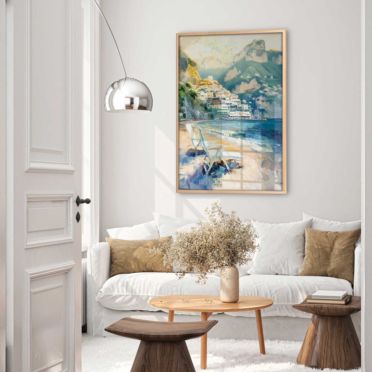 Quiet Beach in Positano Art Print