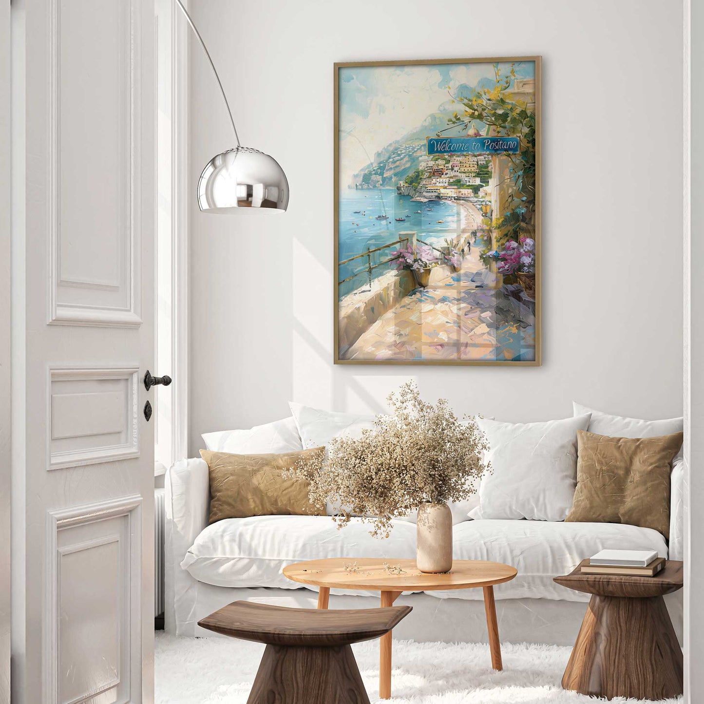 Quiet Walk in Positano Art Print
