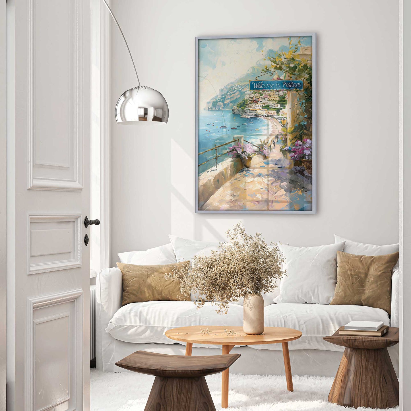 Quiet Walk in Positano Art Print