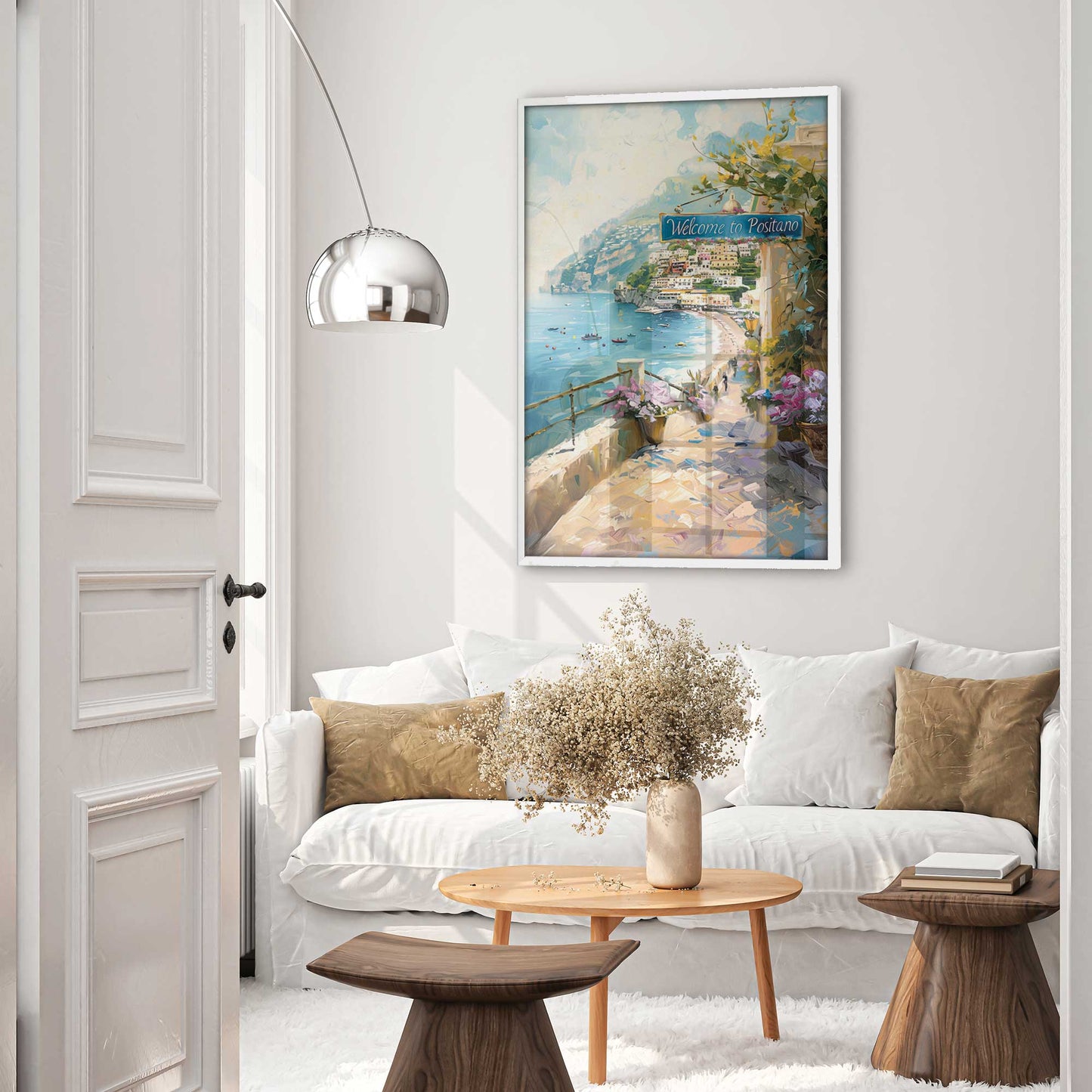 Quiet Walk in Positano Art Print