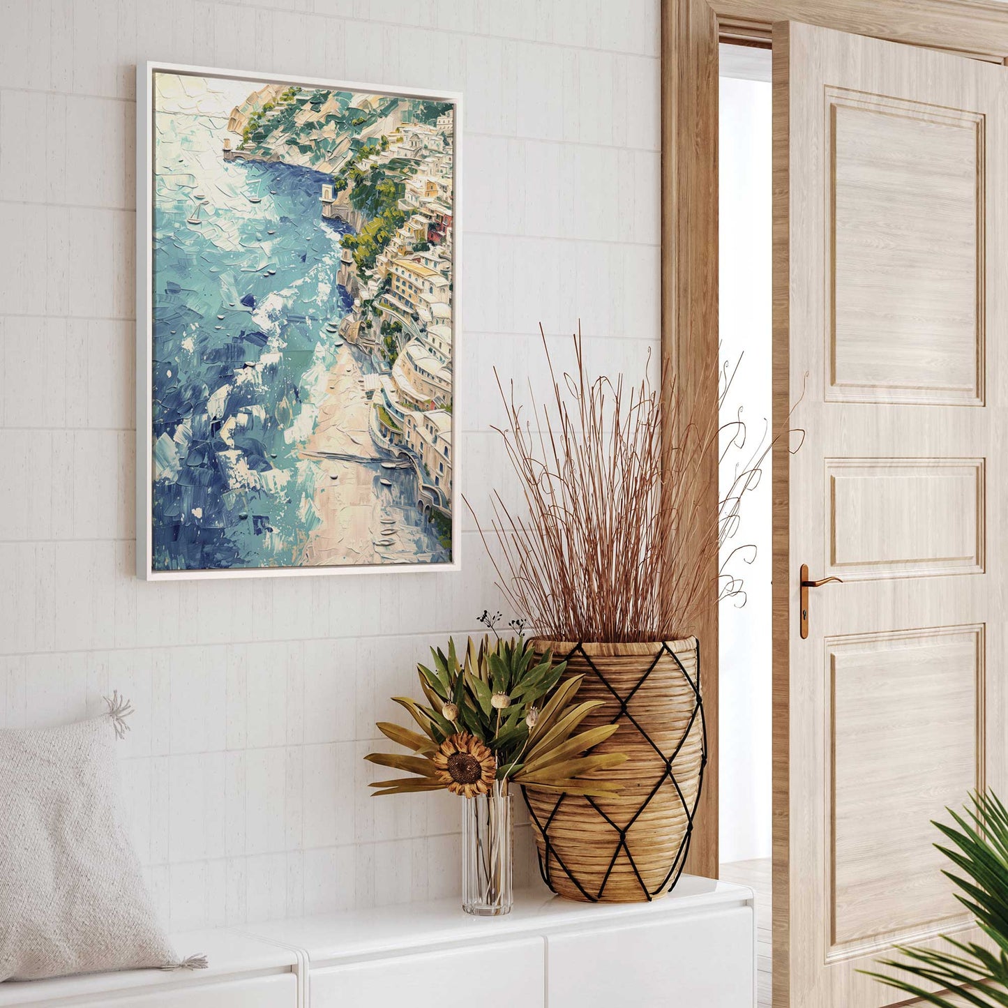 Wavy Italian Seaside Canvas Print