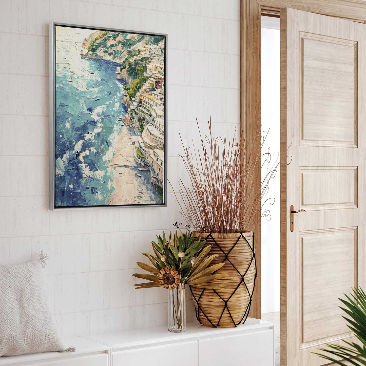 Wavy Italian Seaside Canvas Print