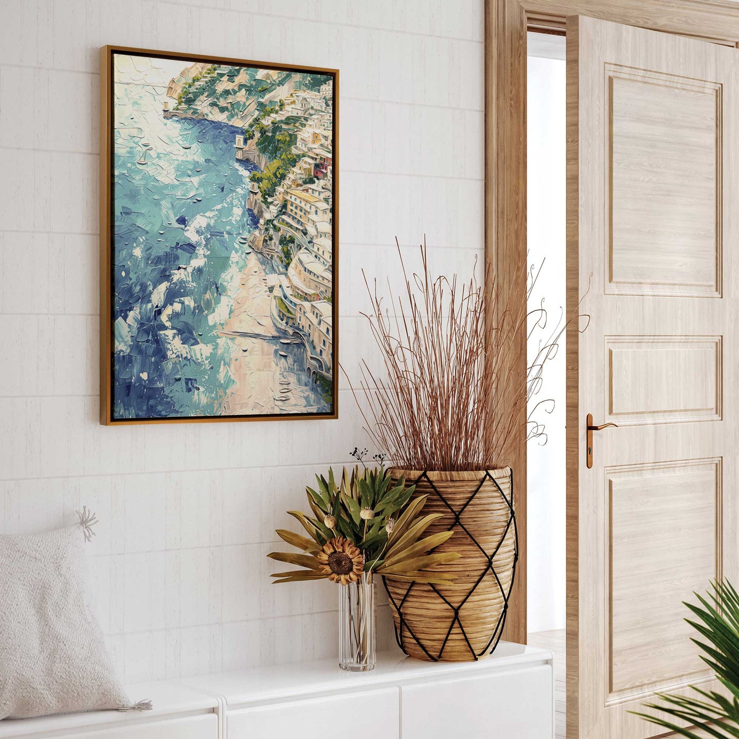 Wavy Italian Seaside Canvas Print