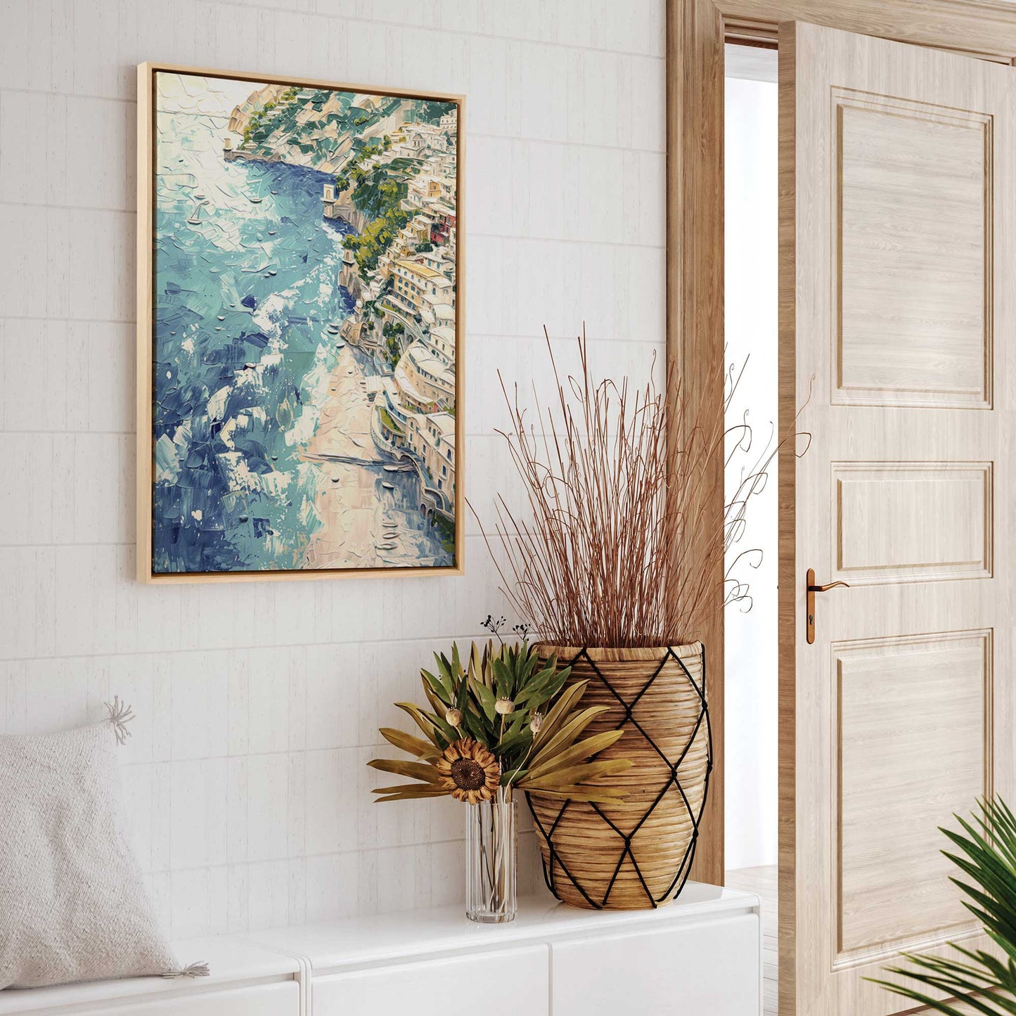 Wavy Italian Seaside Canvas Print