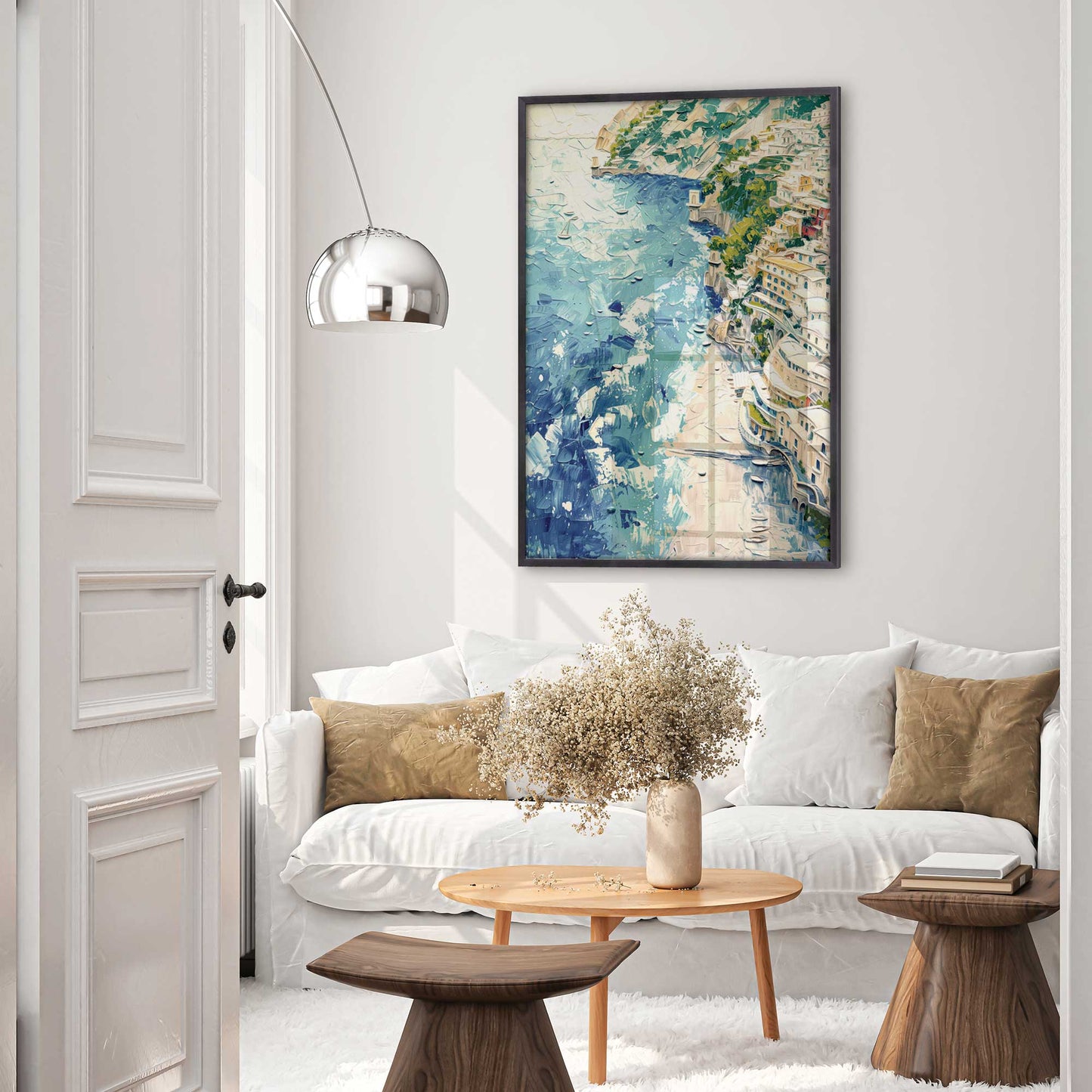 Wavy Italian Seaside Art Print