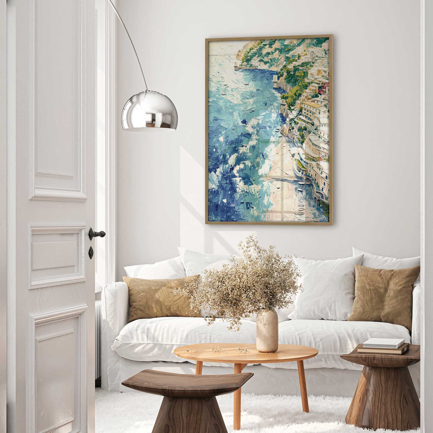 Wavy Italian Seaside Art Print