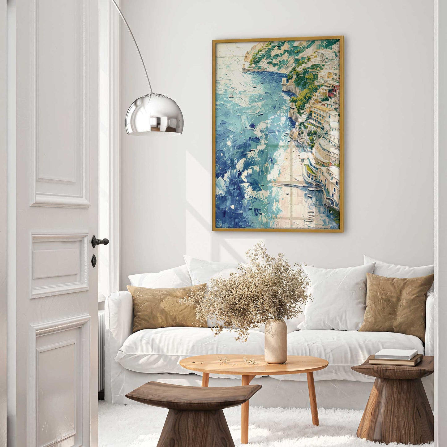 Wavy Italian Seaside Art Print