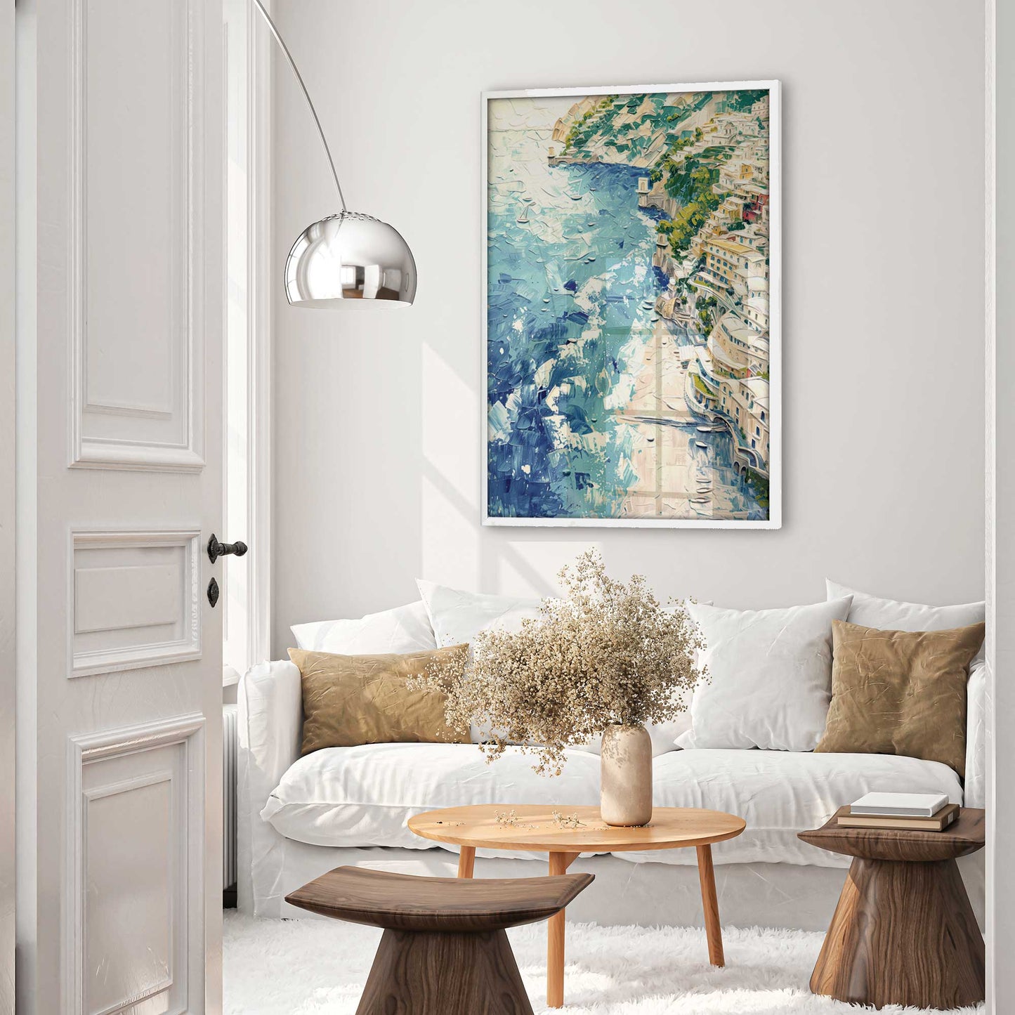 Wavy Italian Seaside Art Print