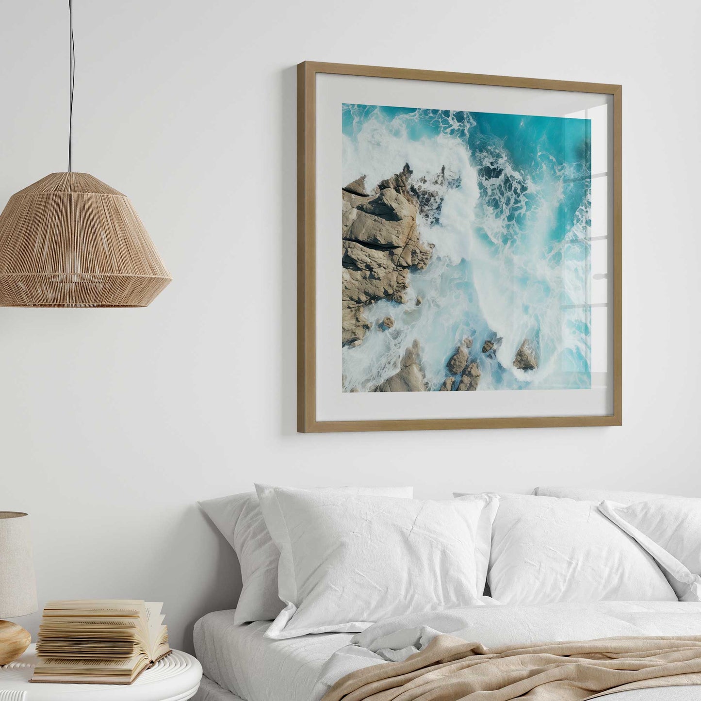 Crashing Waves From Above v2 Art Print