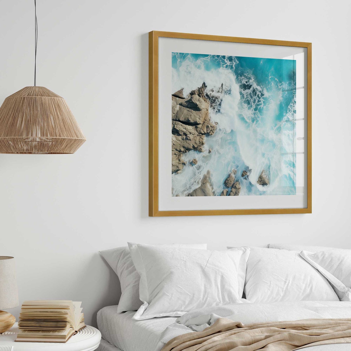 Crashing Waves From Above v2 Art Print