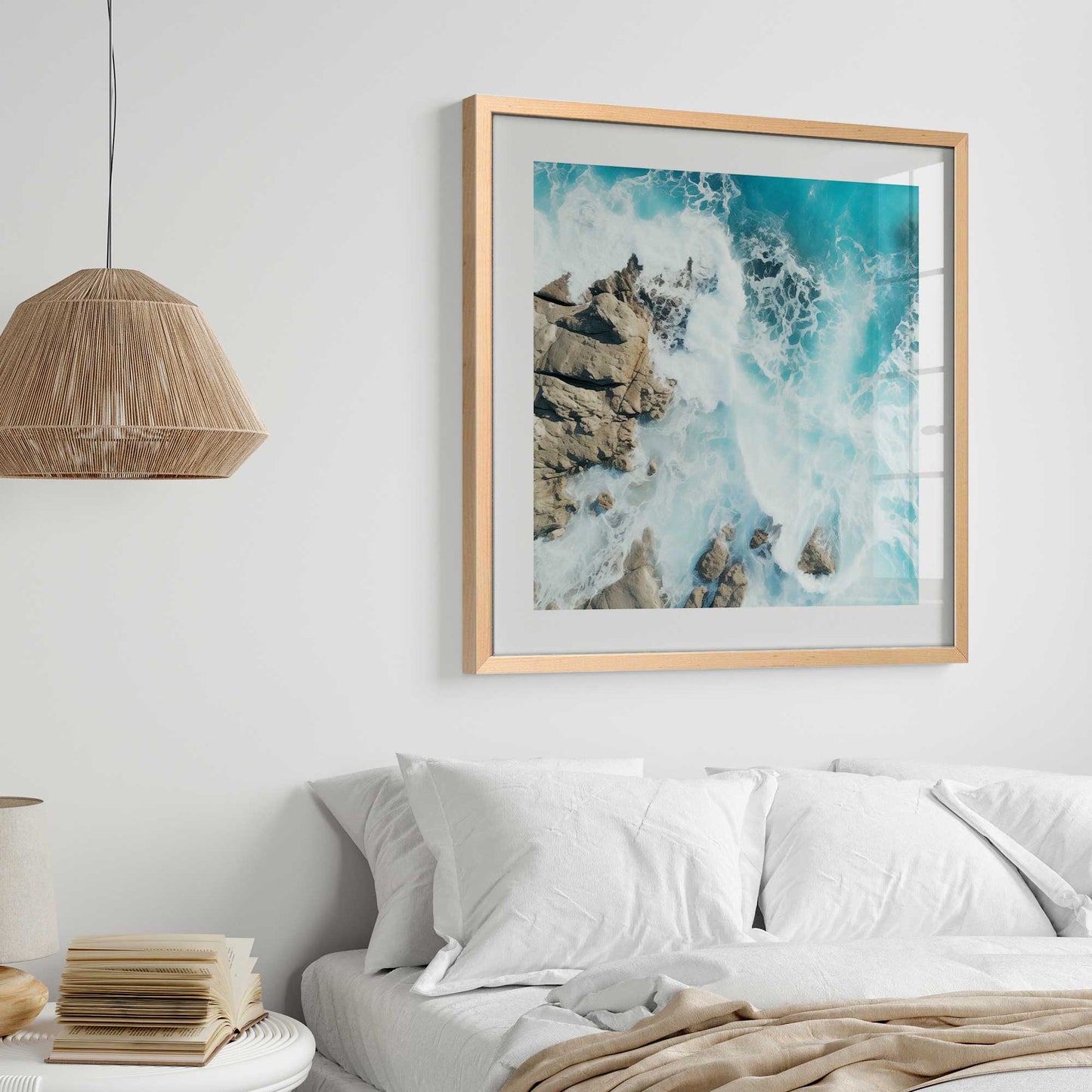 Crashing Waves From Above v2 Art Print