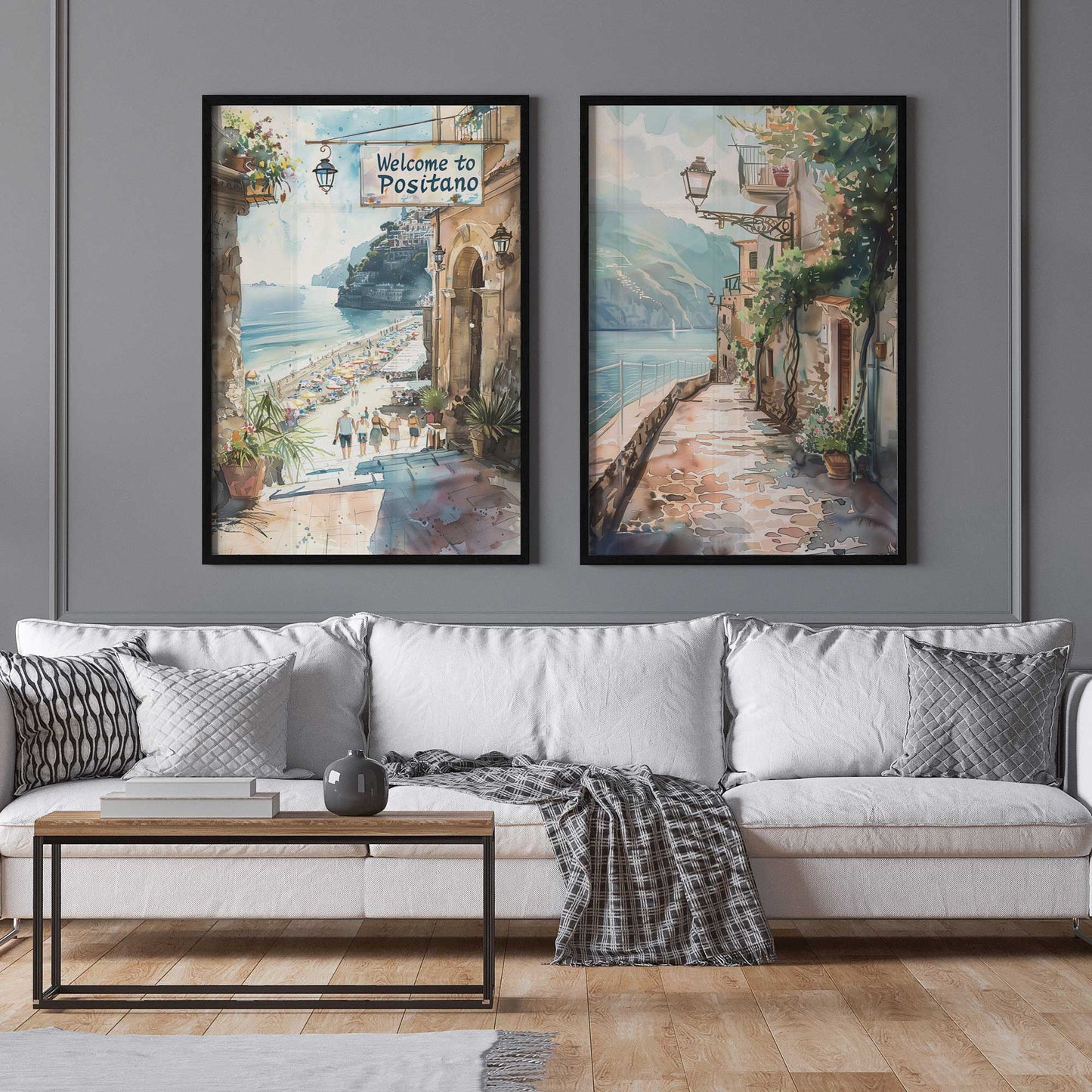 Coastal Walkways of Italy Art Print, Set of 2