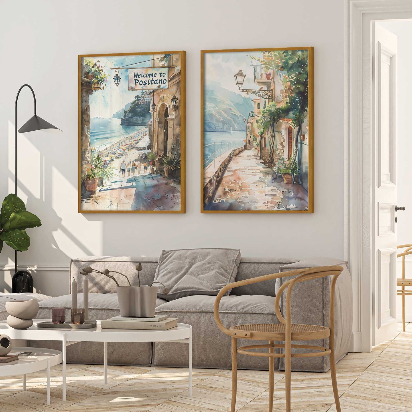 Coastal Walkways of Italy Art Print, Set of 2