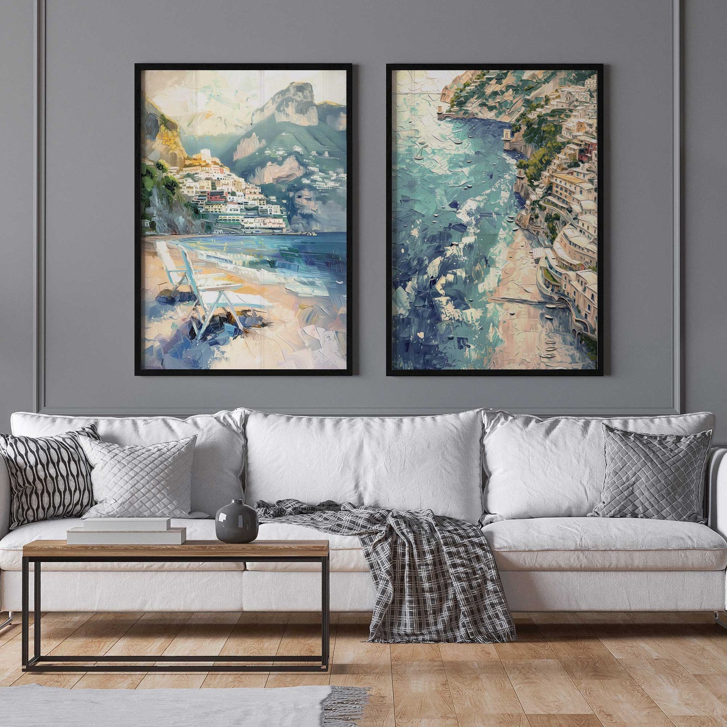 Summer in Positano Art Print, Set of 2