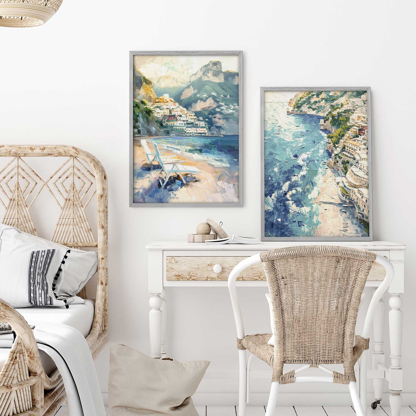 Summer in Positano Art Print, Set of 2