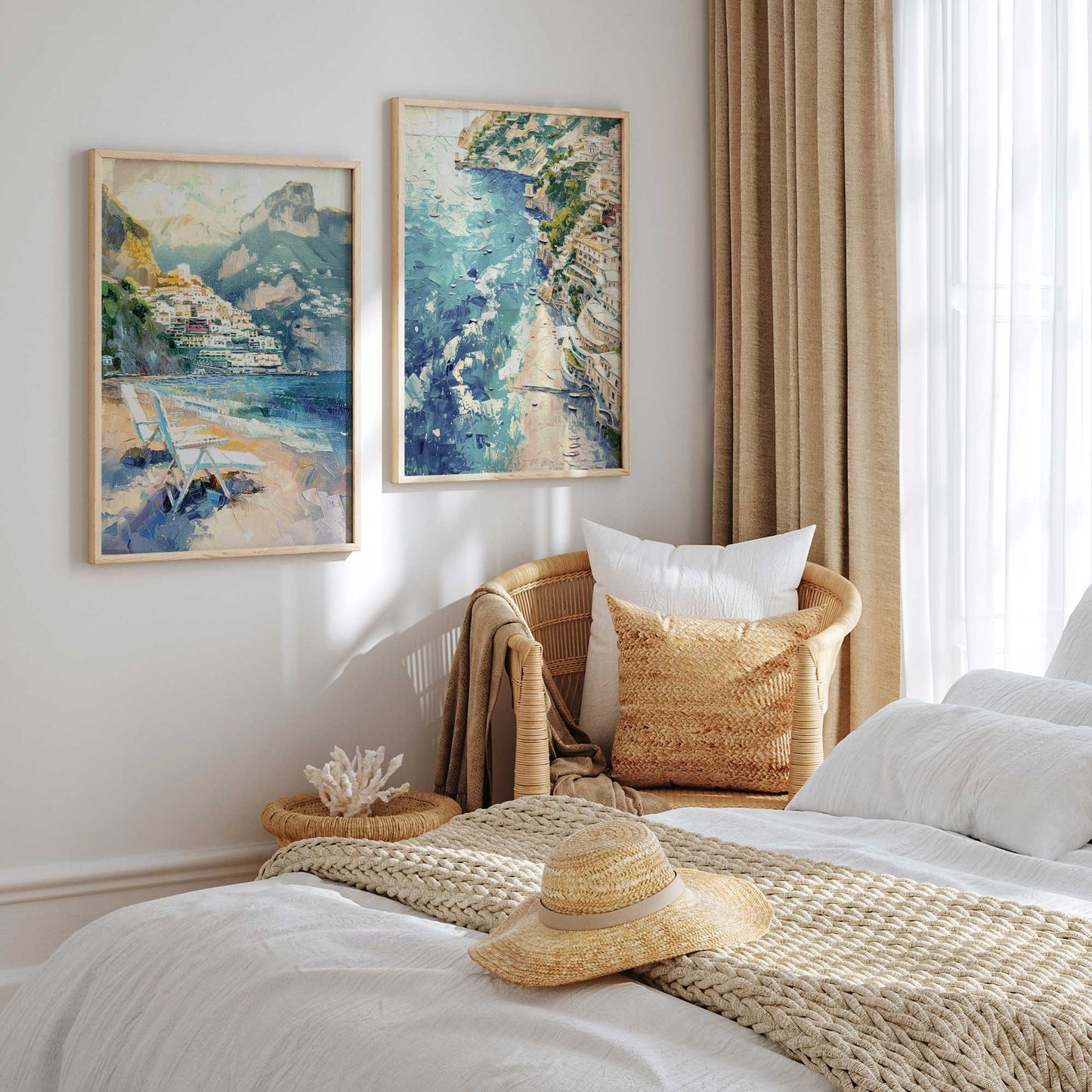 Summer in Positano Art Print, Set of 2
