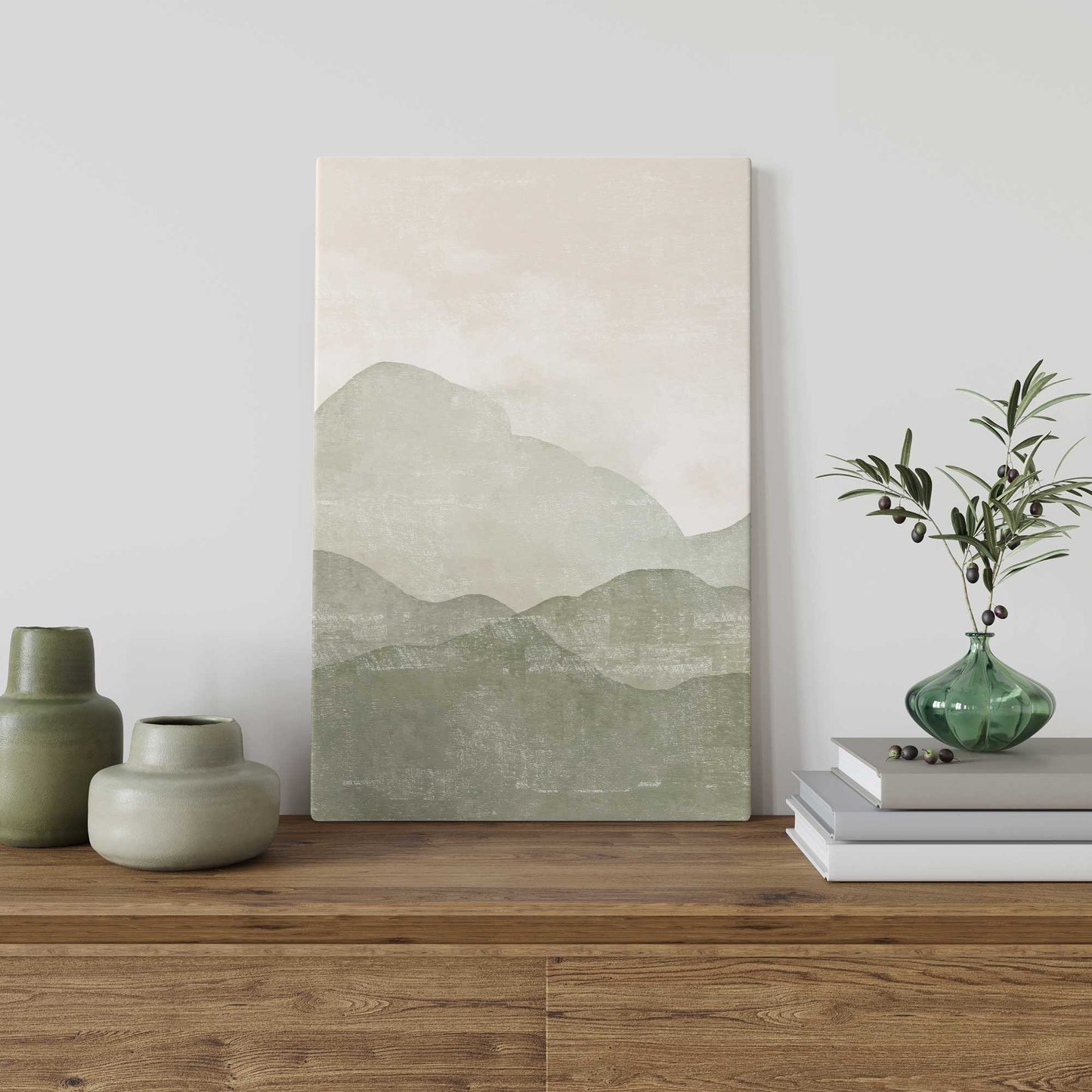 Muted Mountain Skyline I Canvas Print