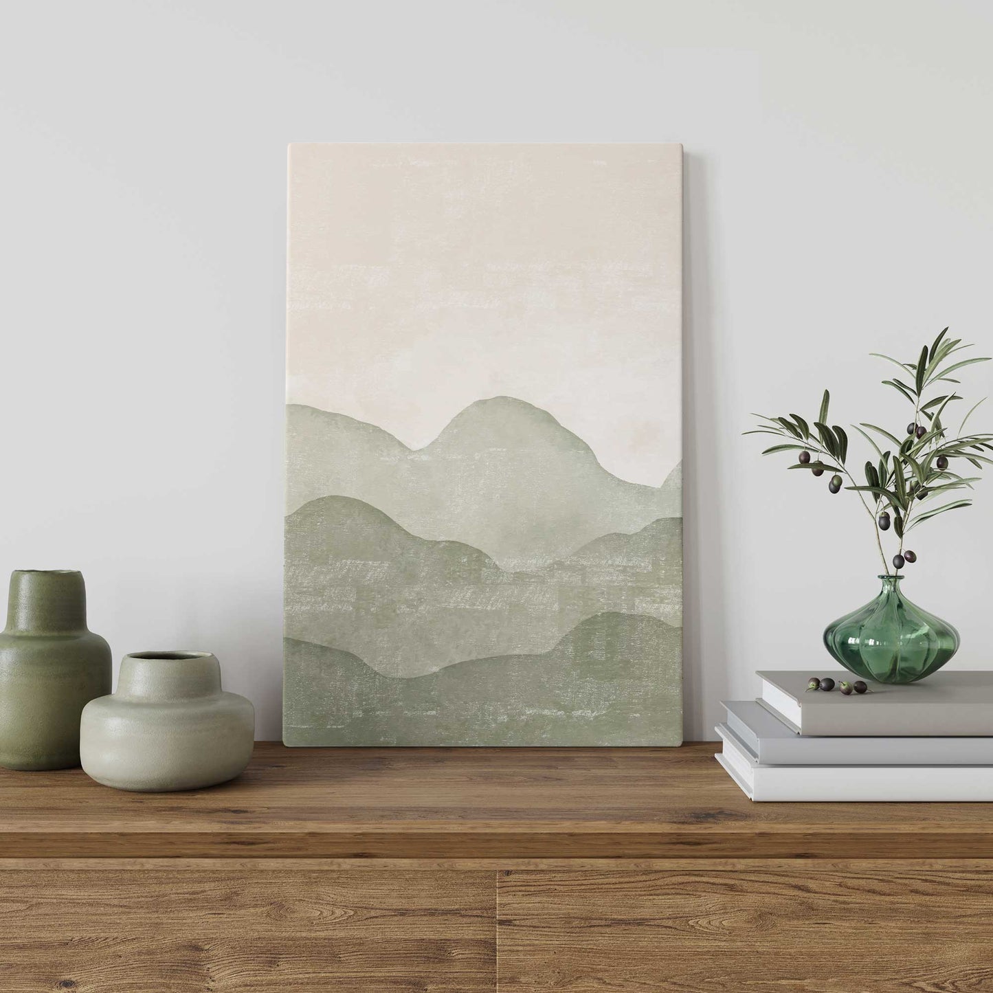 Muted Mountain Skyline II Canvas Print