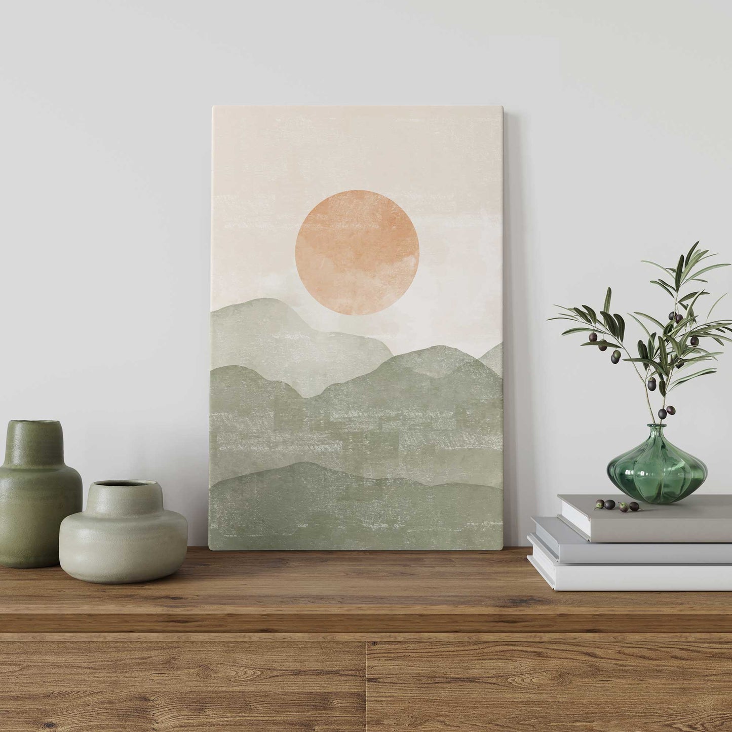 Muted Mountain Skyline III Canvas Print