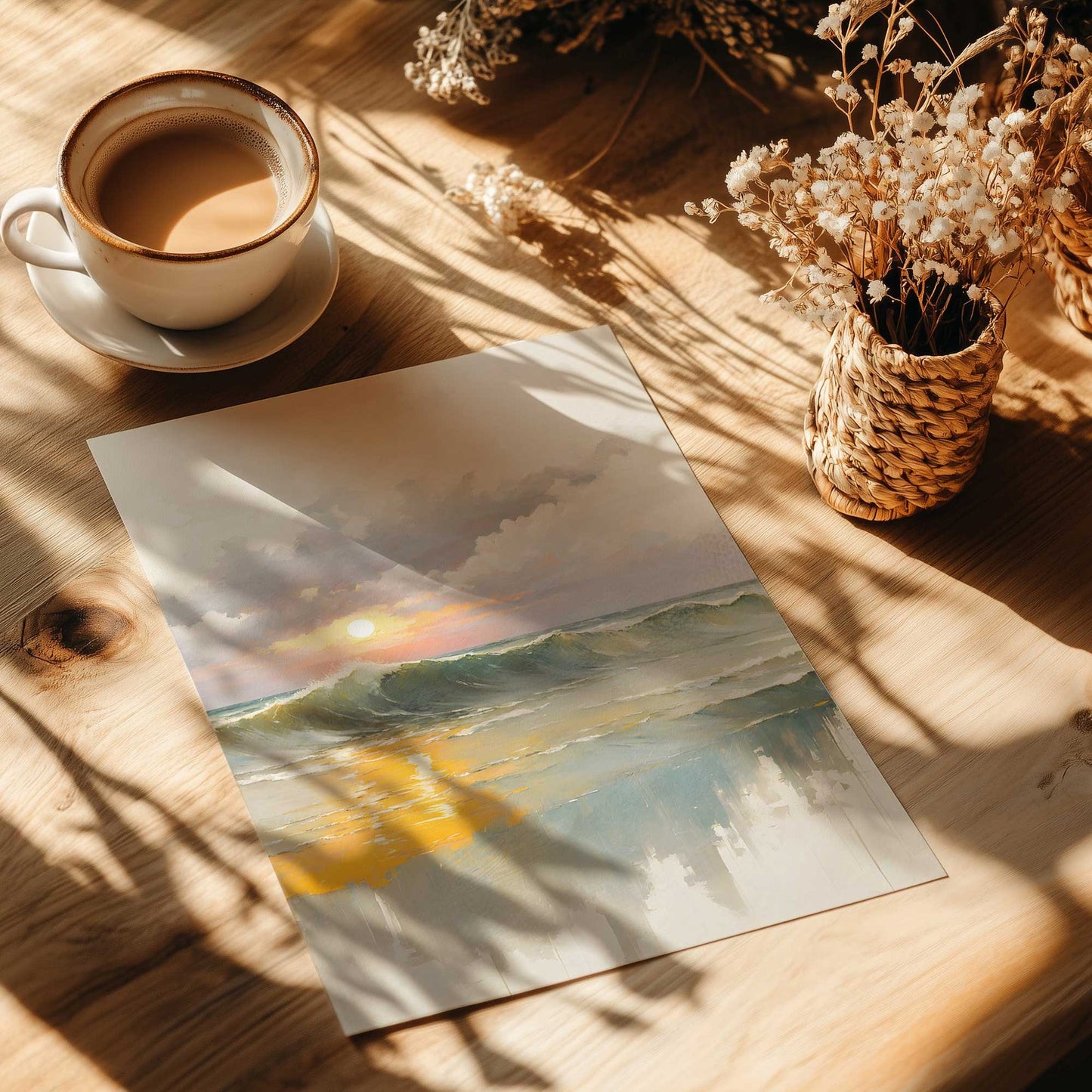 Sunset Waves I Art Print