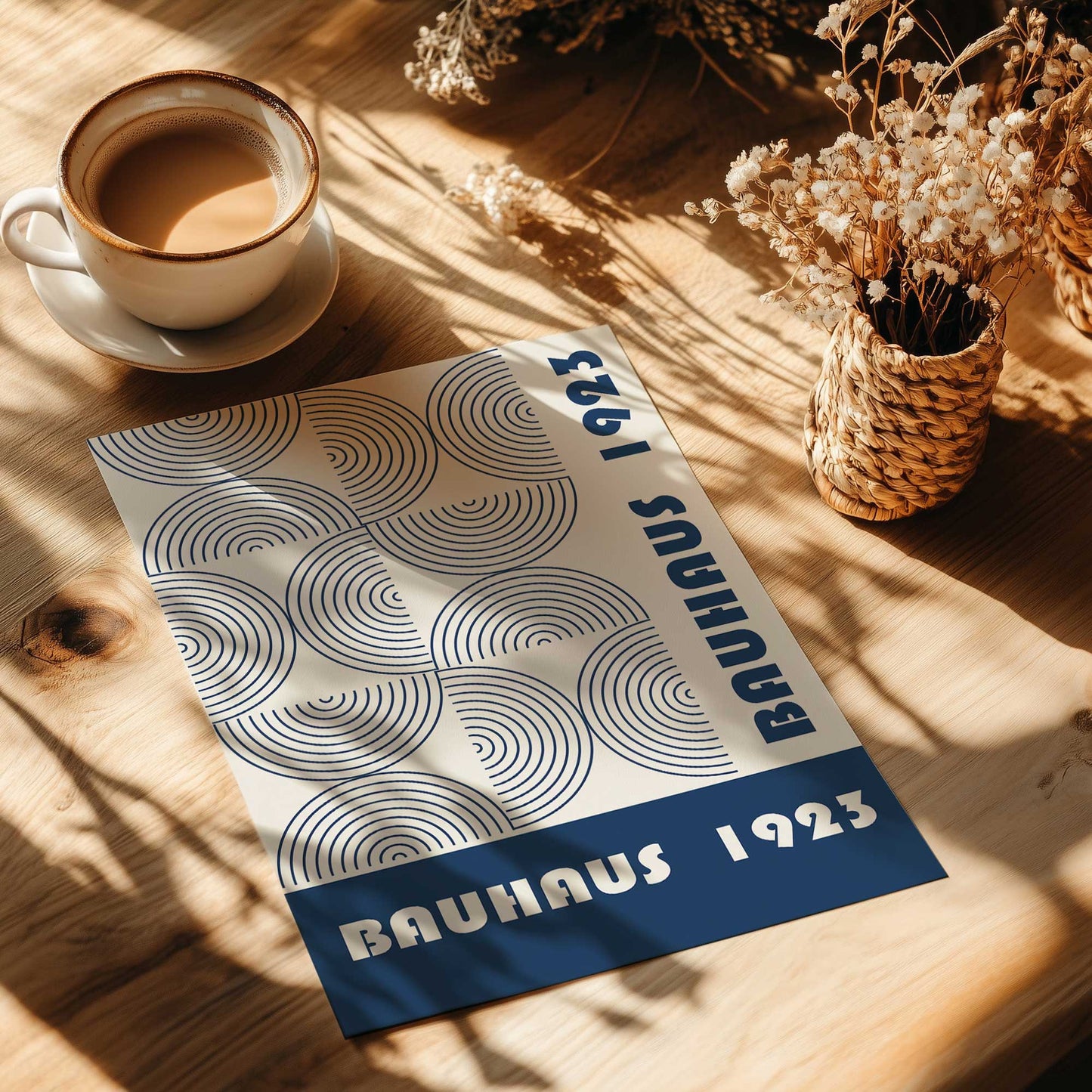 Navy Geometry II Art Print