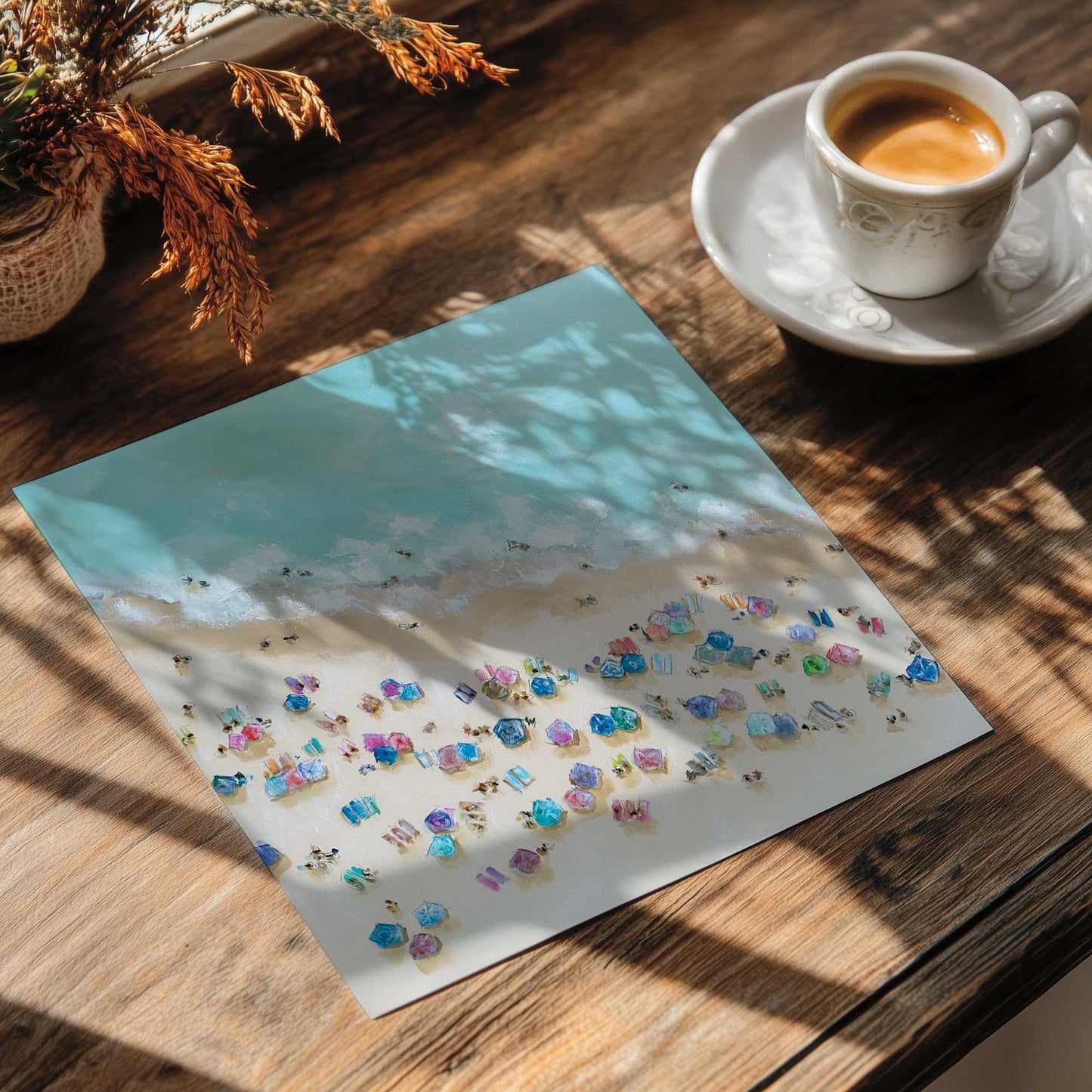 Colorful Beach Day Vibes from a Fun Bird’s-Eye View Print