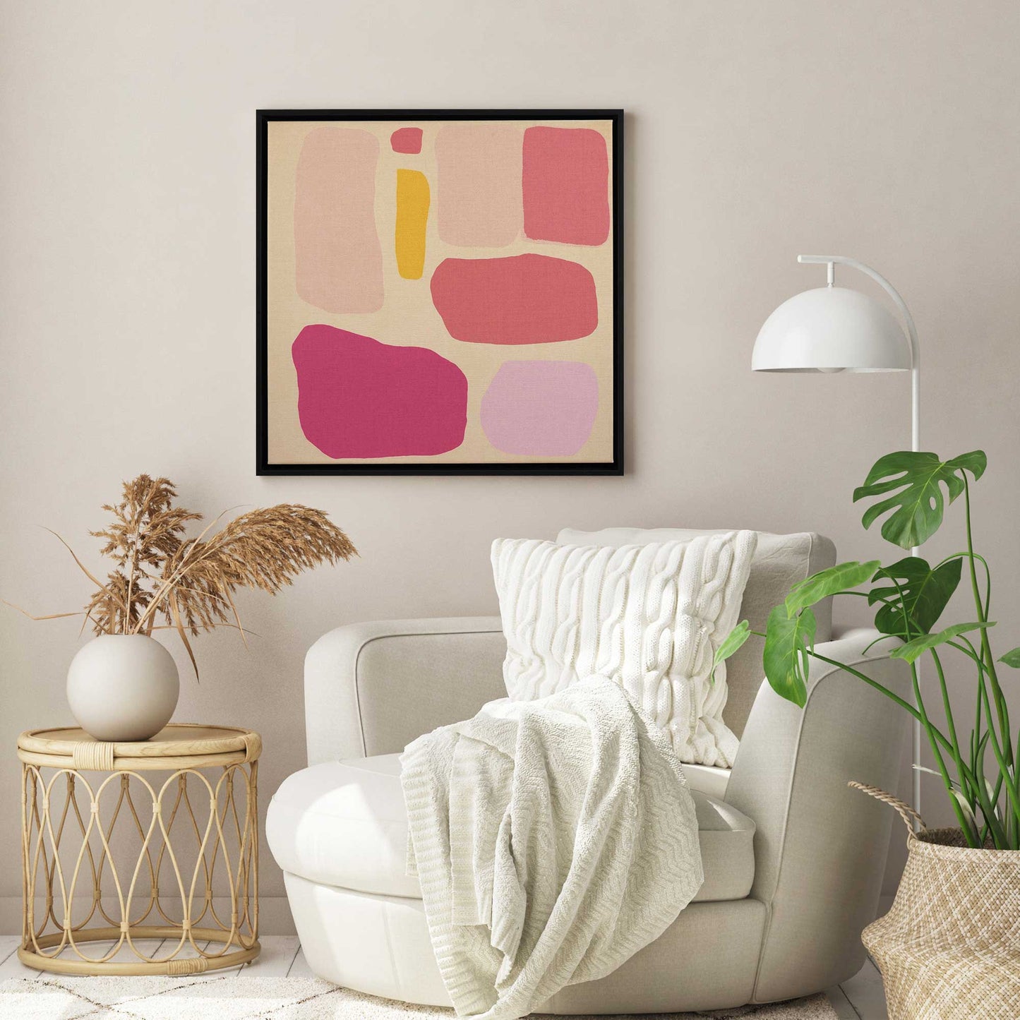 Pink Pop Blocks Canvas Print