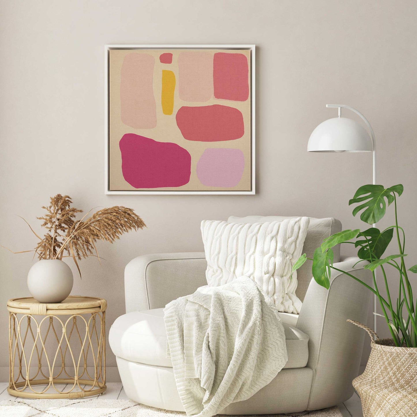 Pink Pop Blocks Canvas Print