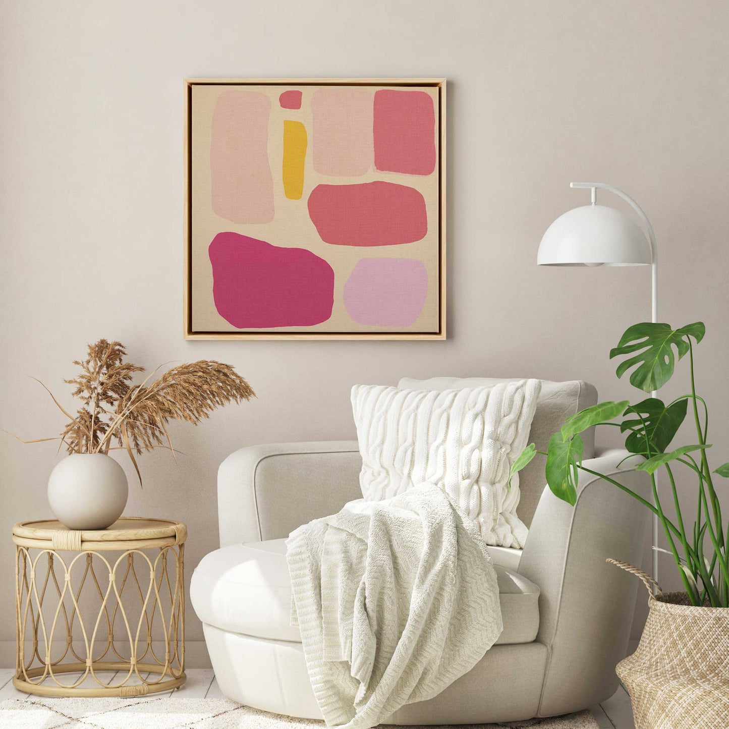 Pink Pop Blocks Canvas Print