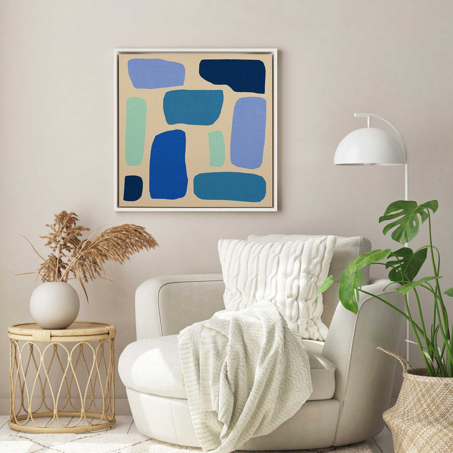 Blue Pop Blocks Canvas Print