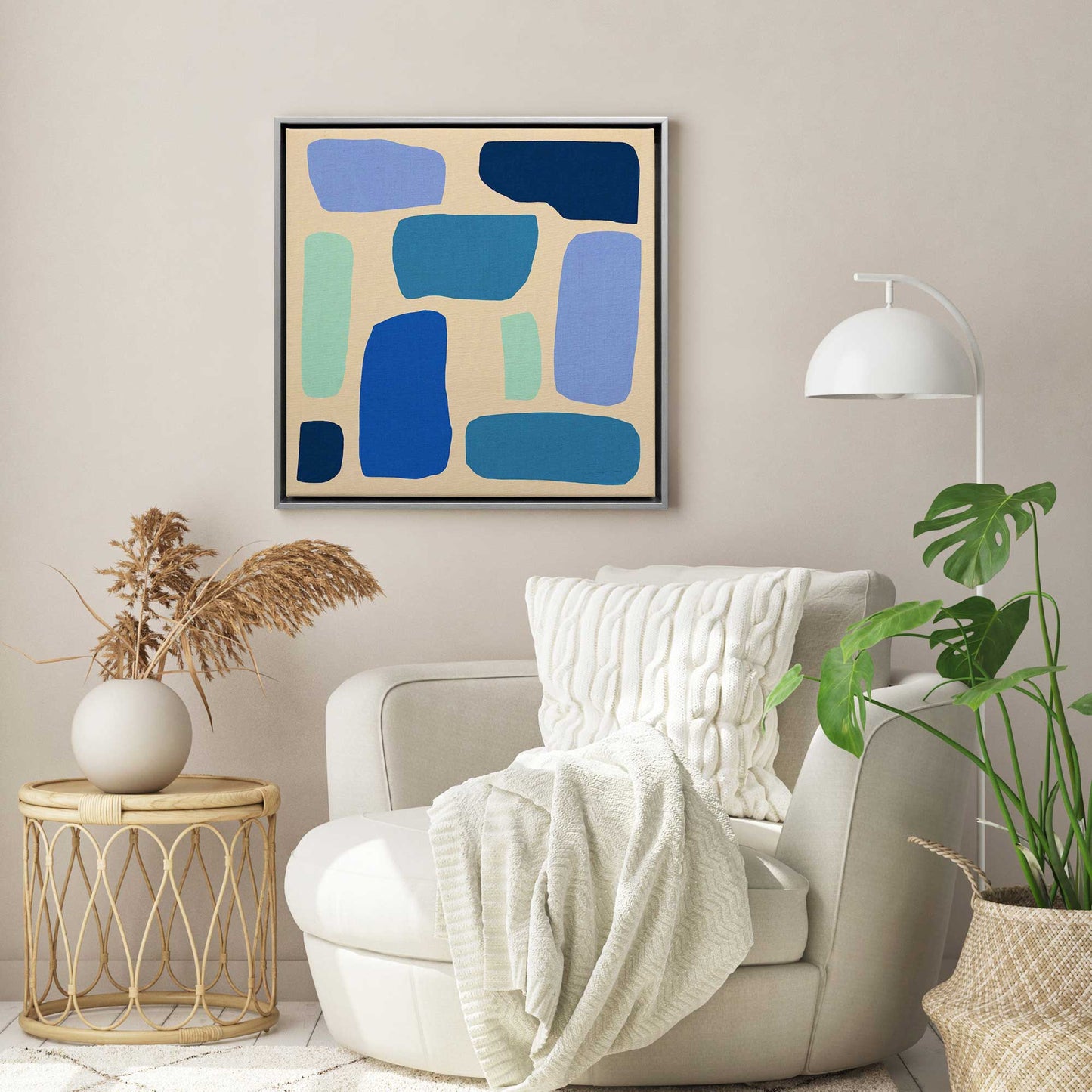 Blue Pop Blocks Canvas Print