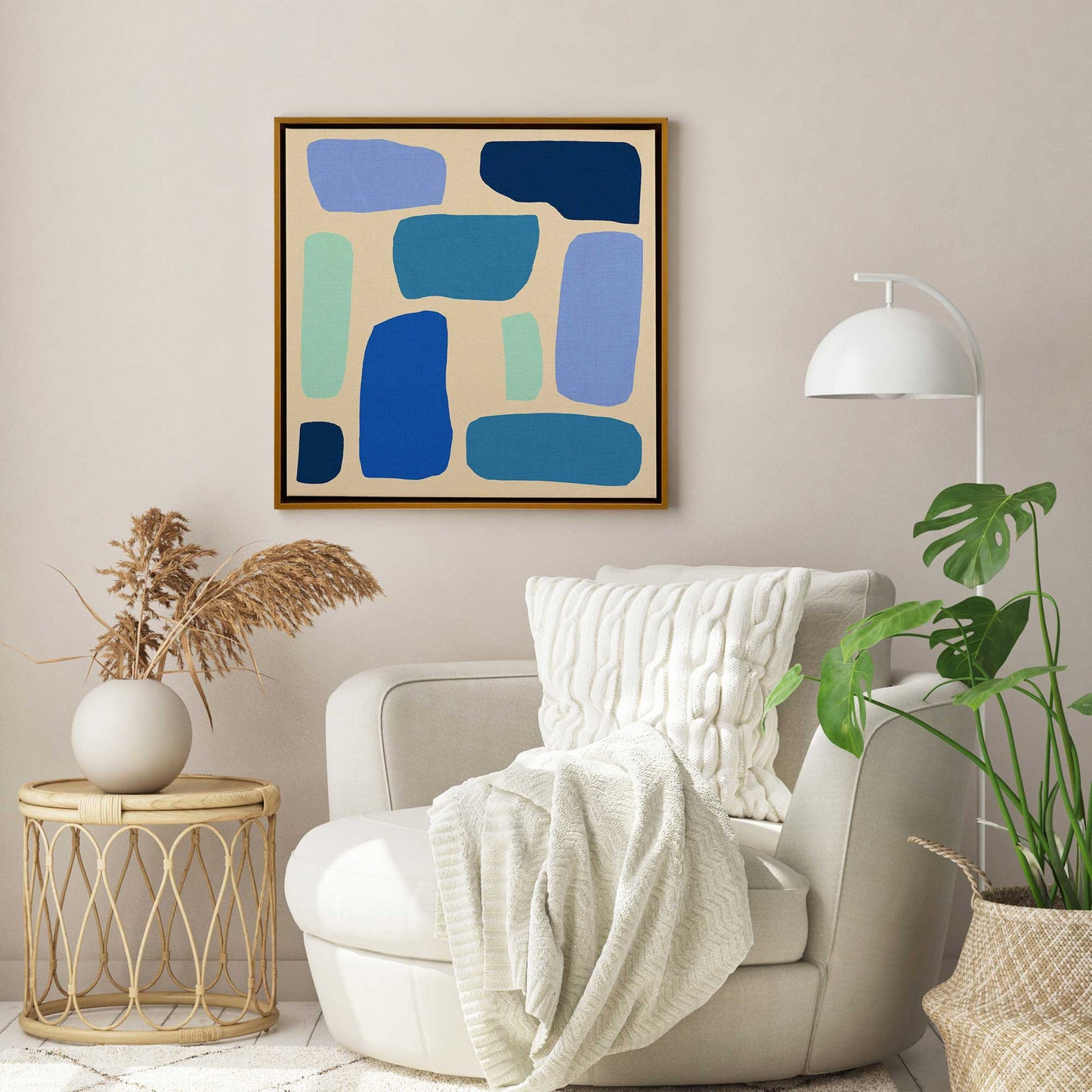 Blue Pop Blocks Canvas Print