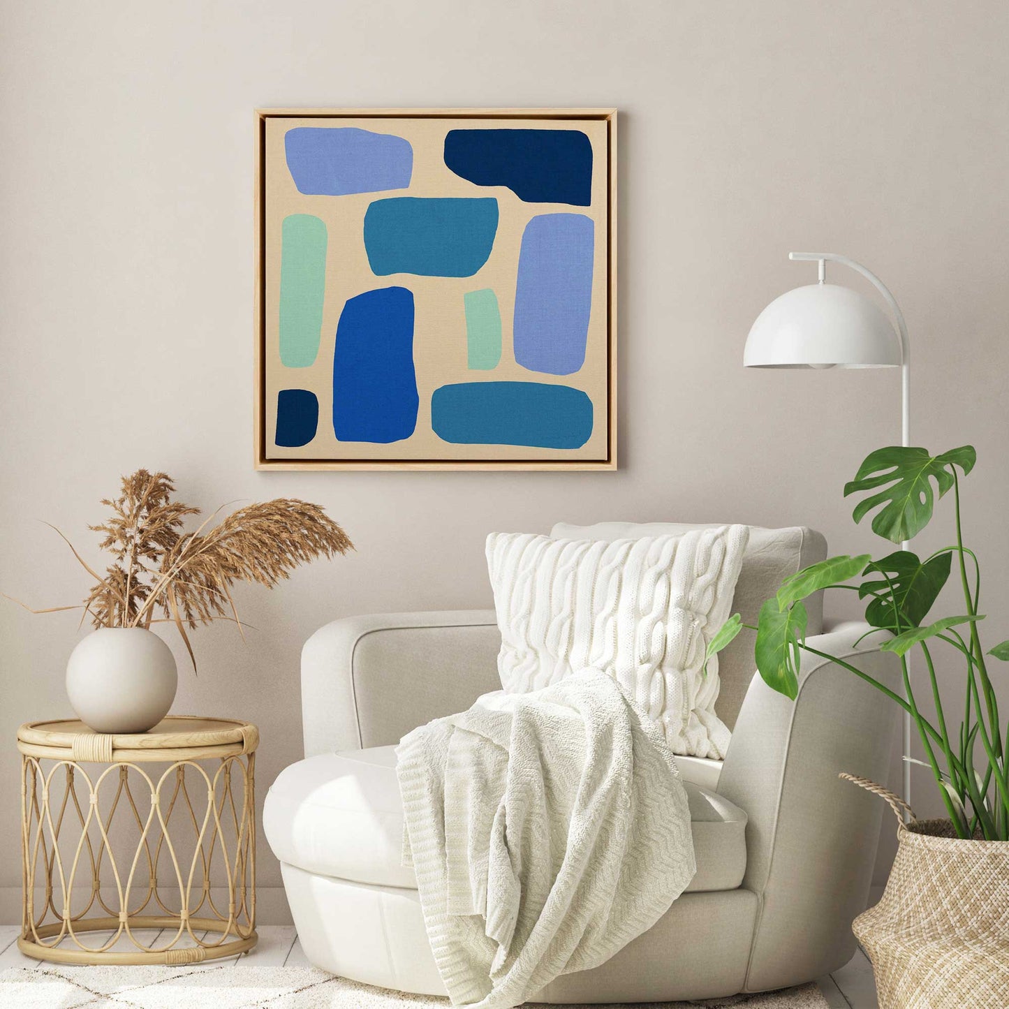 Blue Pop Blocks Canvas Print