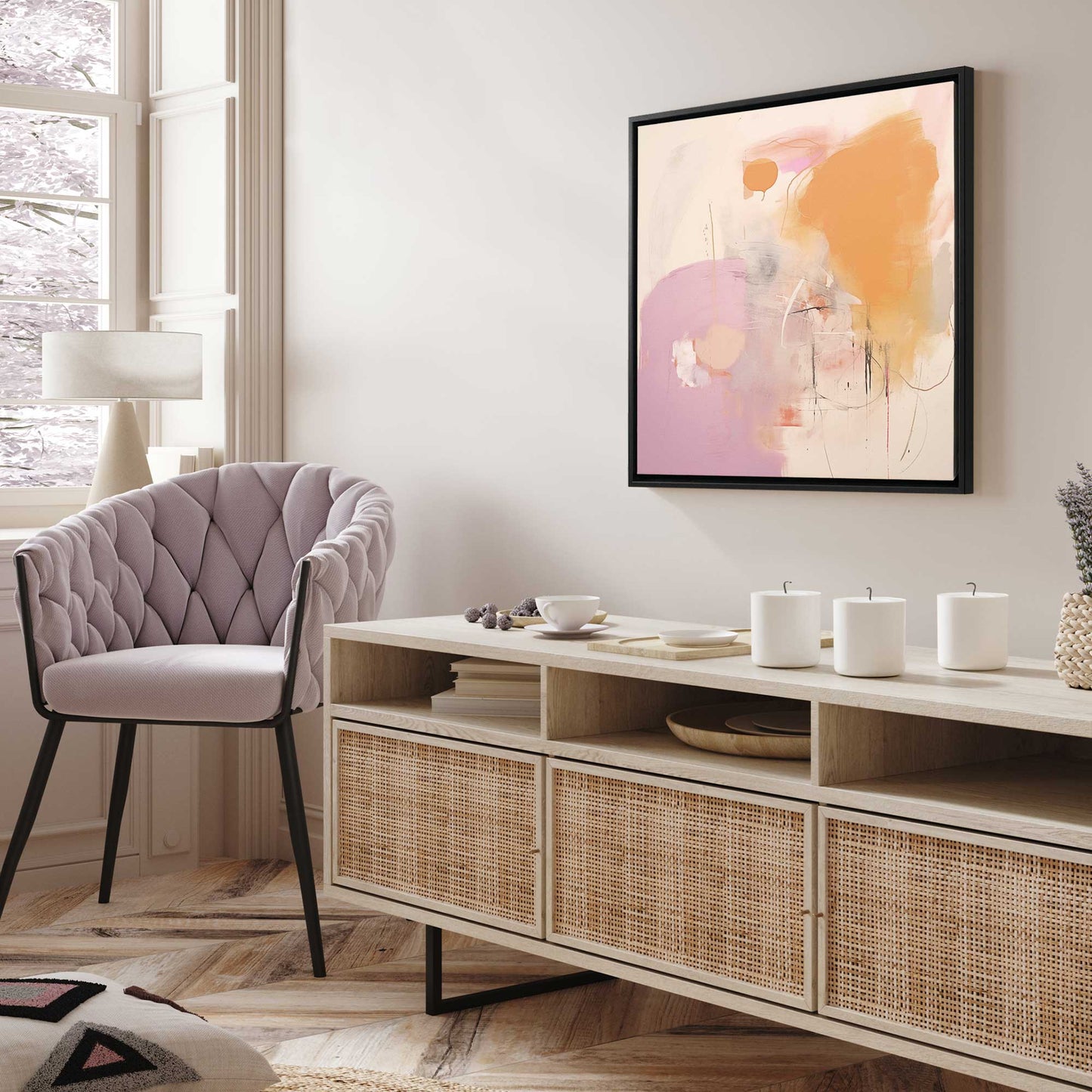 Pink and Orange Pulse I Canvas Print