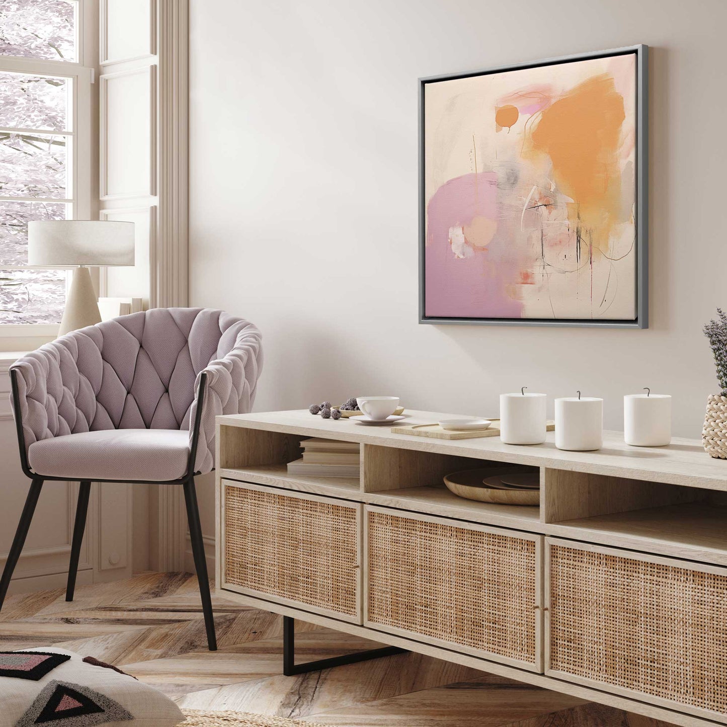 Pink and Orange Pulse I Canvas Print