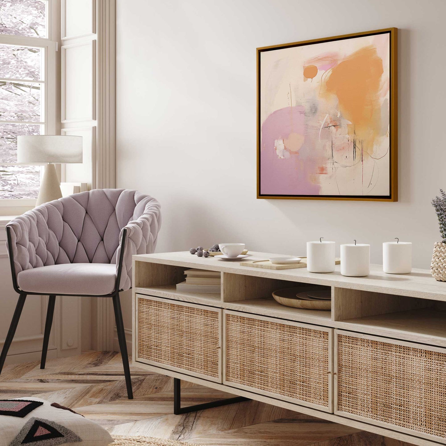 Pink and Orange Pulse I Canvas Print