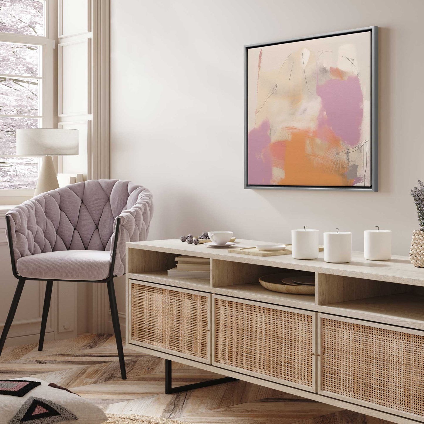 Pink and Orange Pulse II Canvas Print