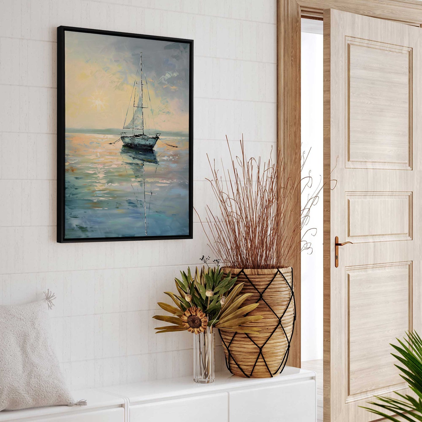 Sailboat at Dusk Canvas Print