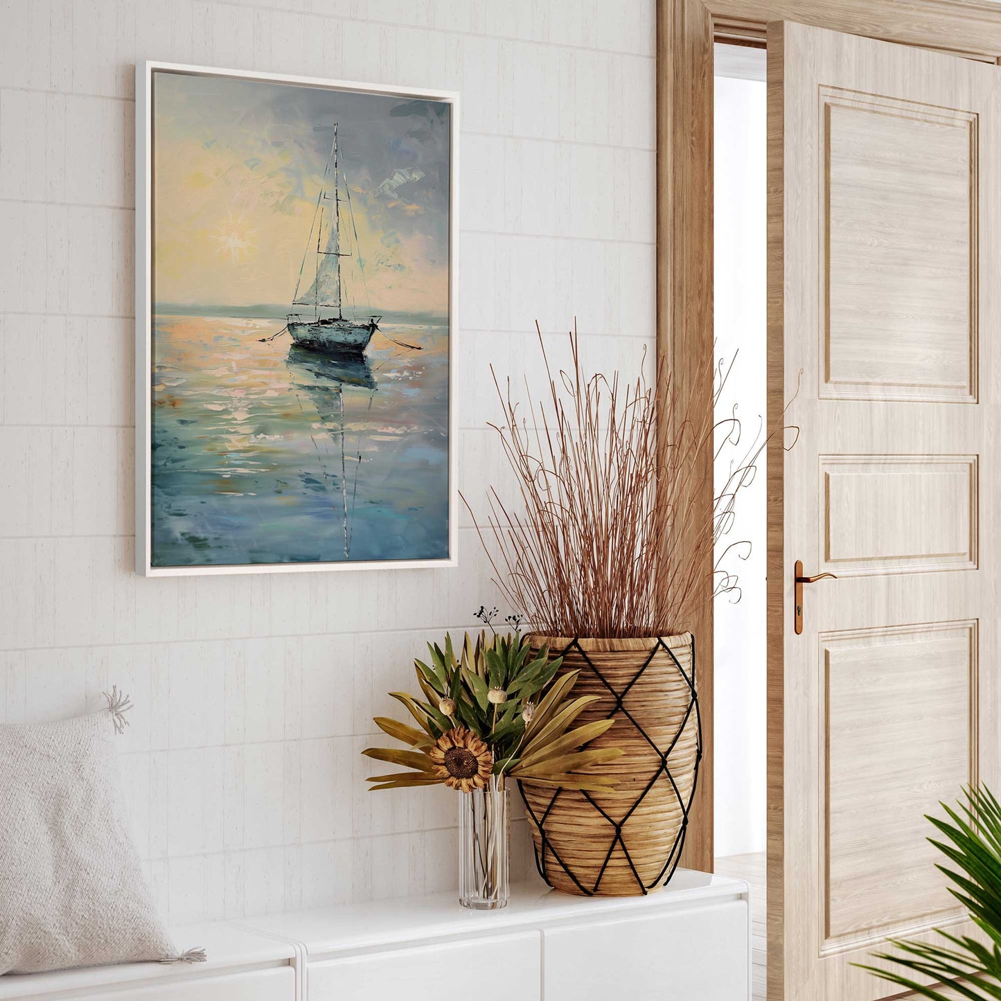 Sailboat at Dusk Canvas Print