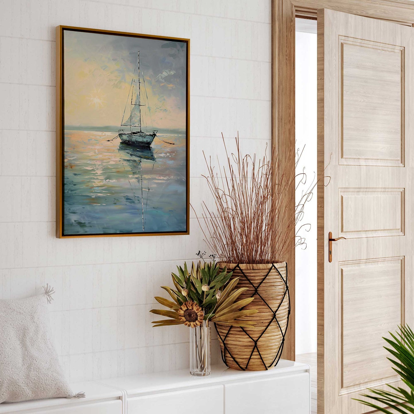 Sailboat at Dusk Canvas Print