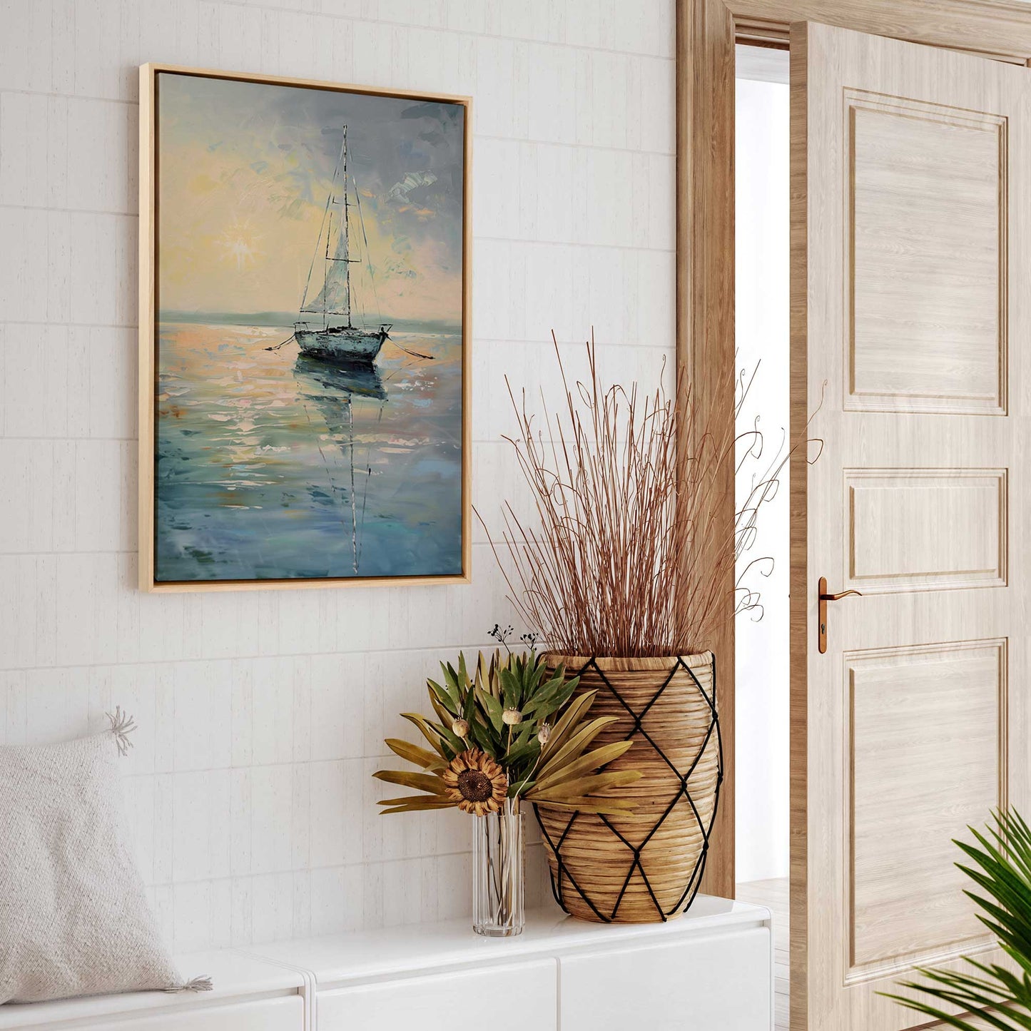 Sailboat at Dusk Canvas Print