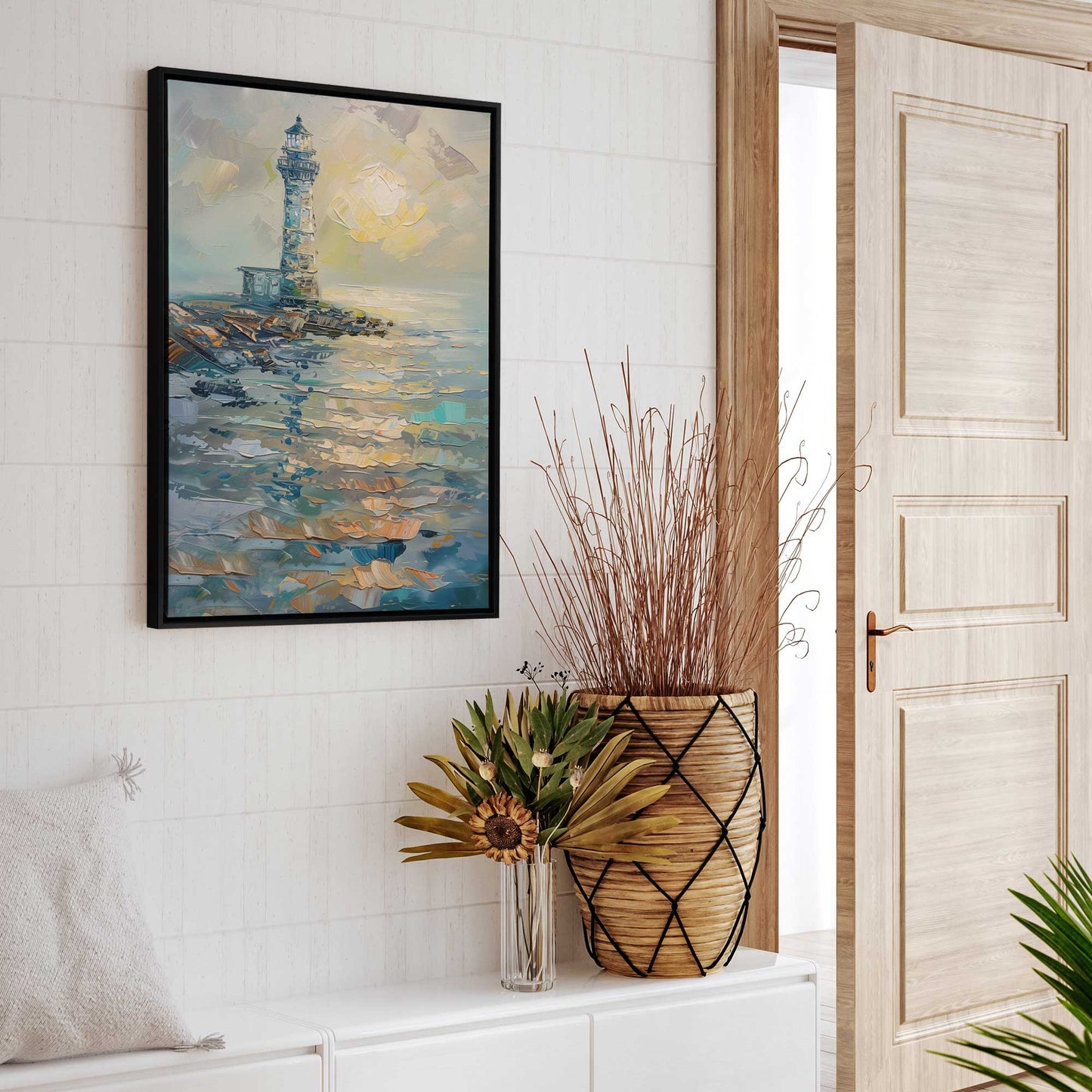 Lighthouse at Dusk Canvas Print