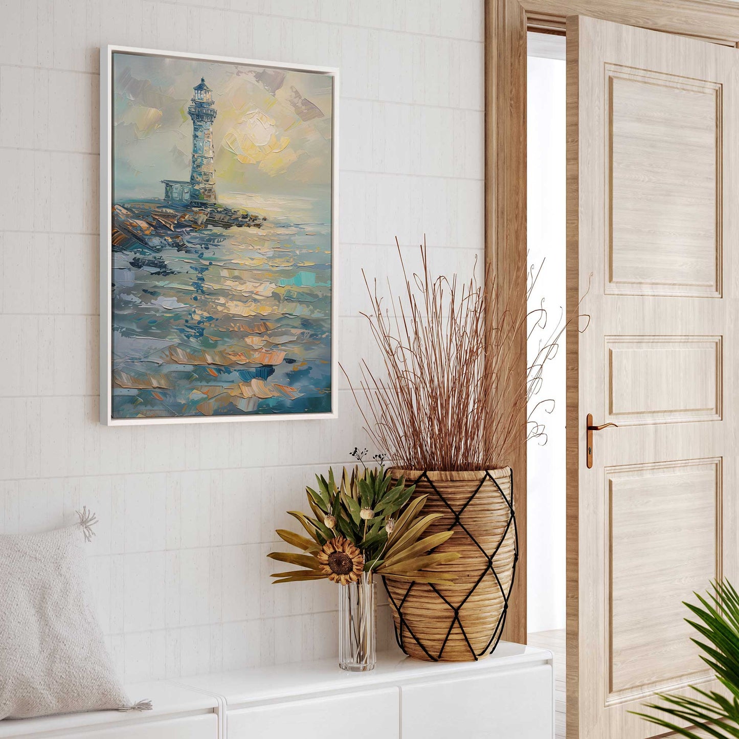 Lighthouse at Dusk Canvas Print