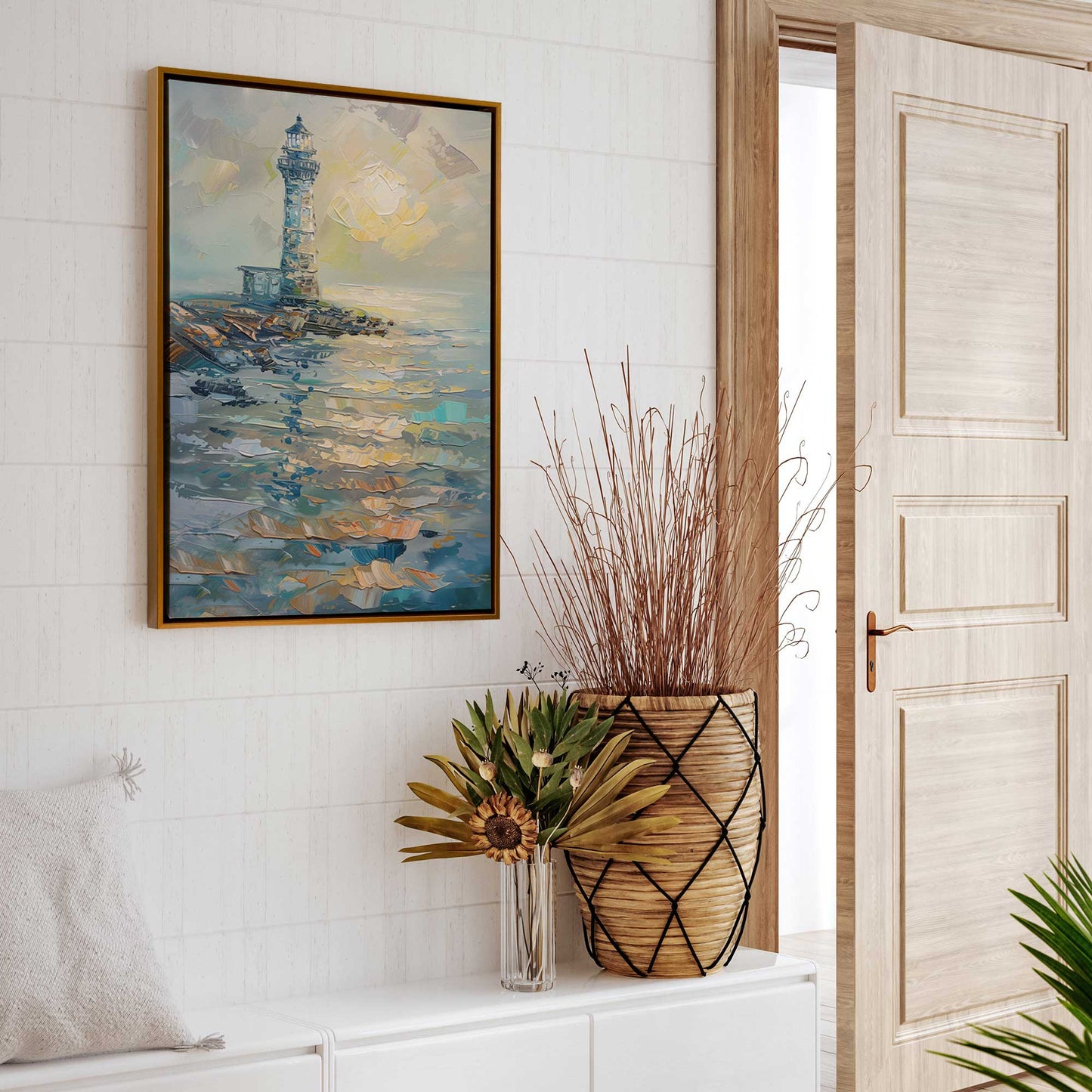 Lighthouse at Dusk Canvas Print