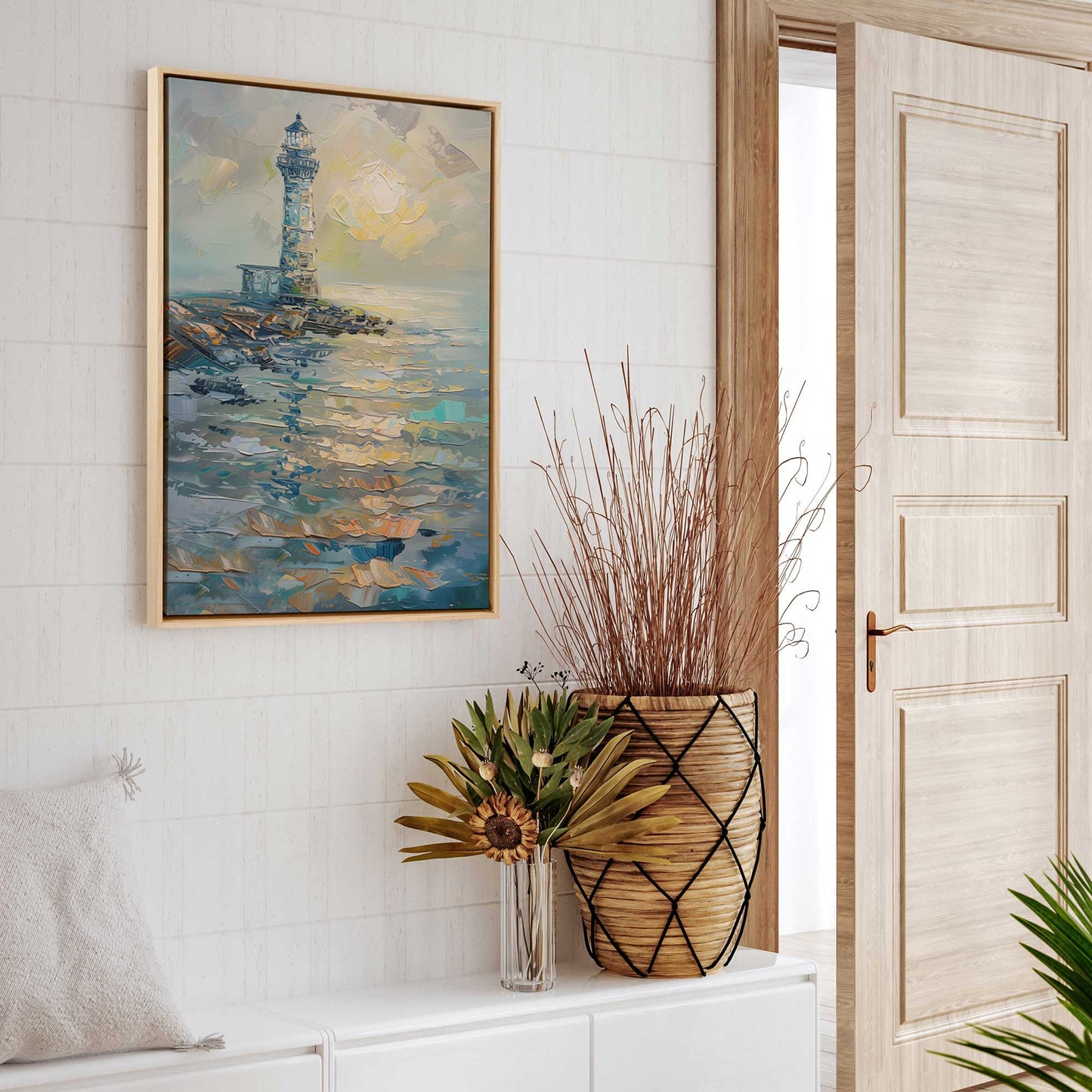 Lighthouse at Dusk Canvas Print