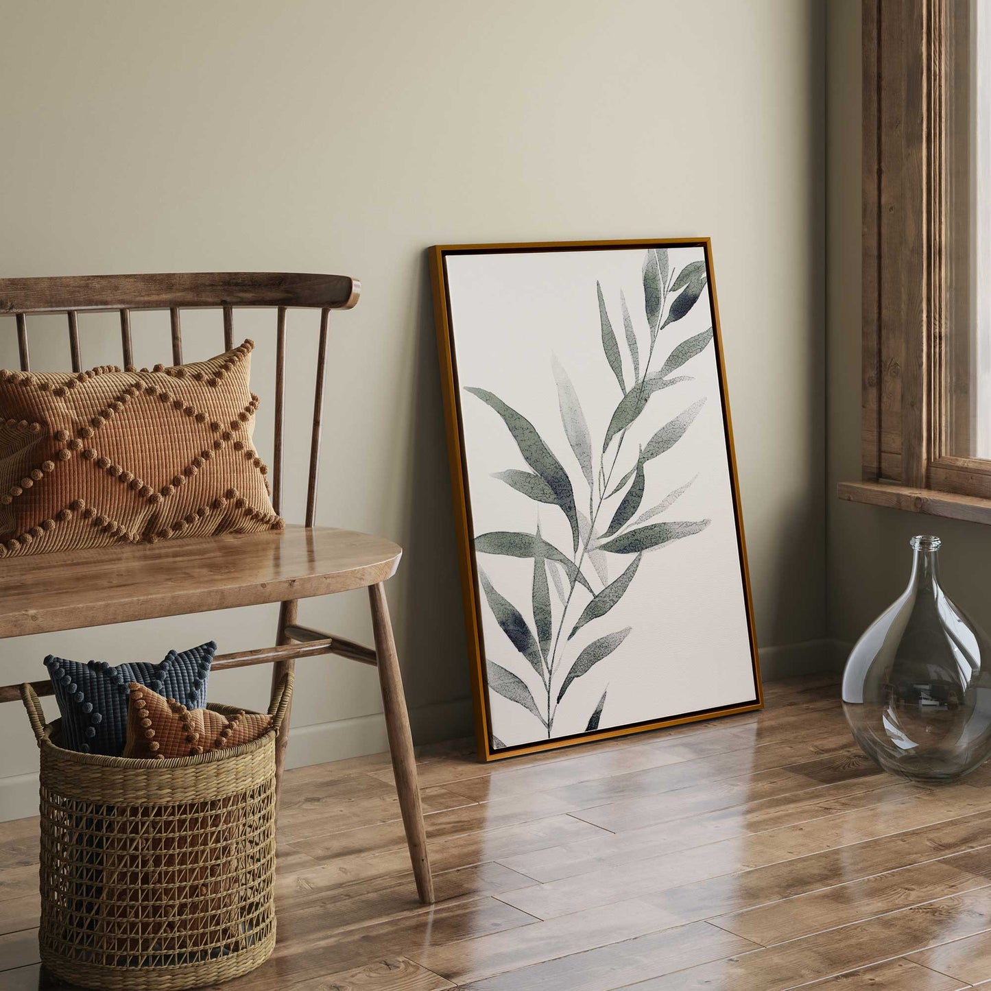 Soft Green Leaves I Canvas Print